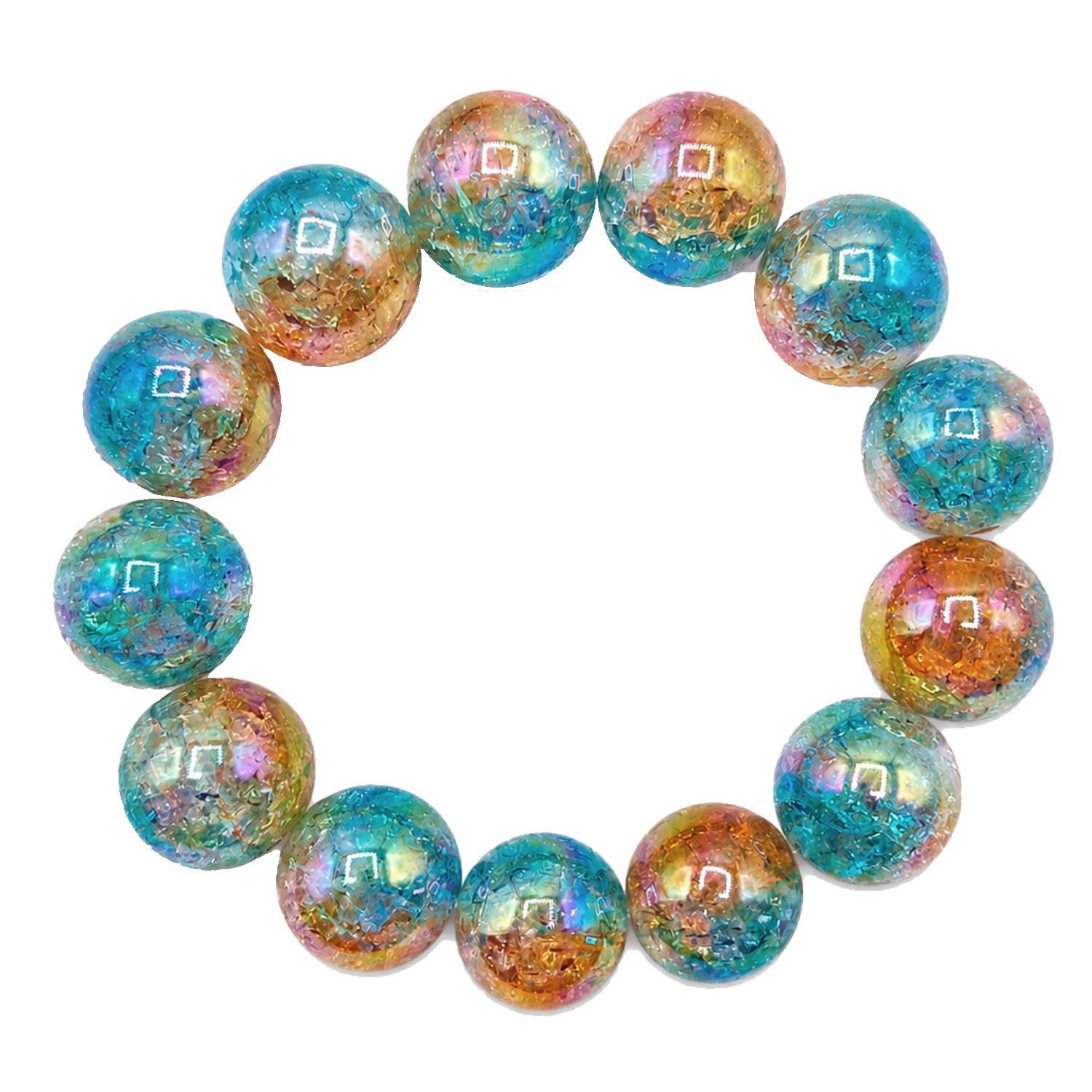 Impala Perlenarmband Armband Rio mit 16 mm Perlen – schimmernder Farbverlauf, Statementarmband, Made in Germany