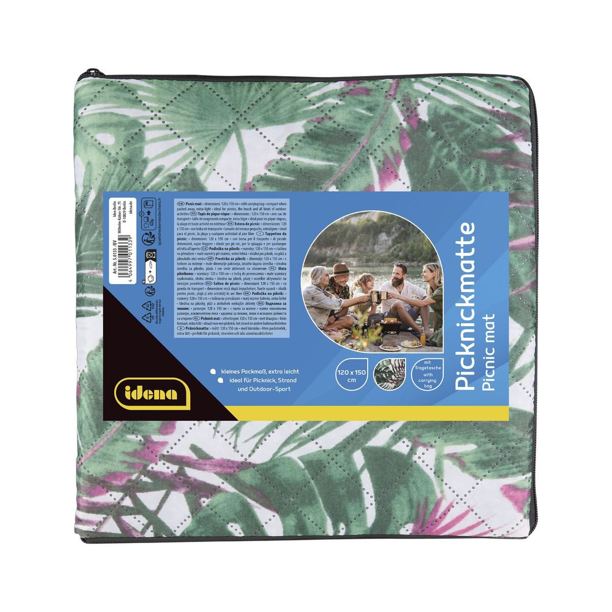 Picknickdecke Idena Picknick- und Strandmatte 120x150cm, Idena