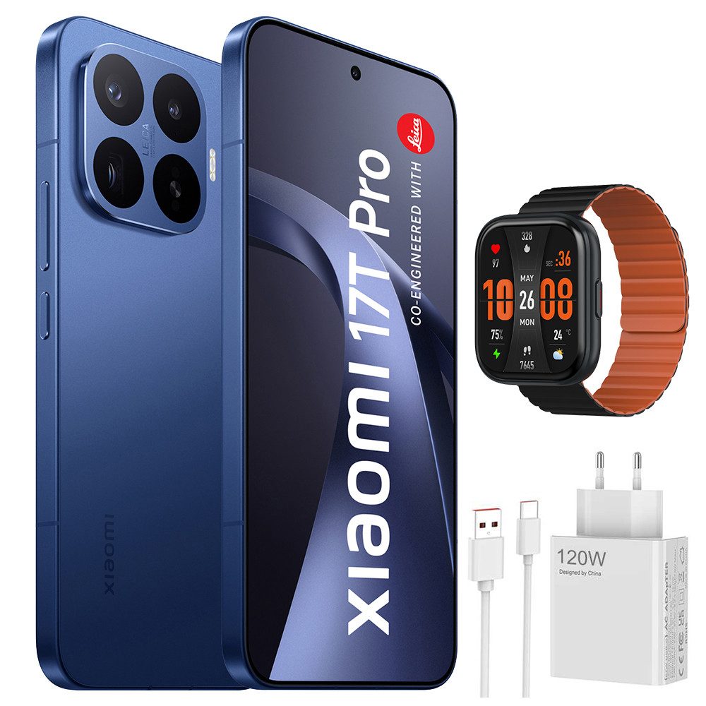 Xiaomi 17T Pro 12+512GB Smartphone & 120W HyperCharge & Smartwatch Handy (50 MP Kamera)