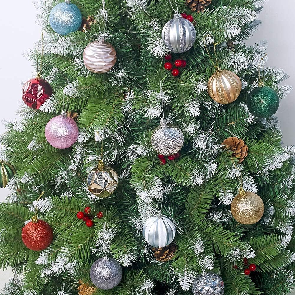 Bextsrack Weihnachtsbaumkugel Weihnachtskugeln Weihnachtsdeko 12-teiliges Set, Christbaumschmuck