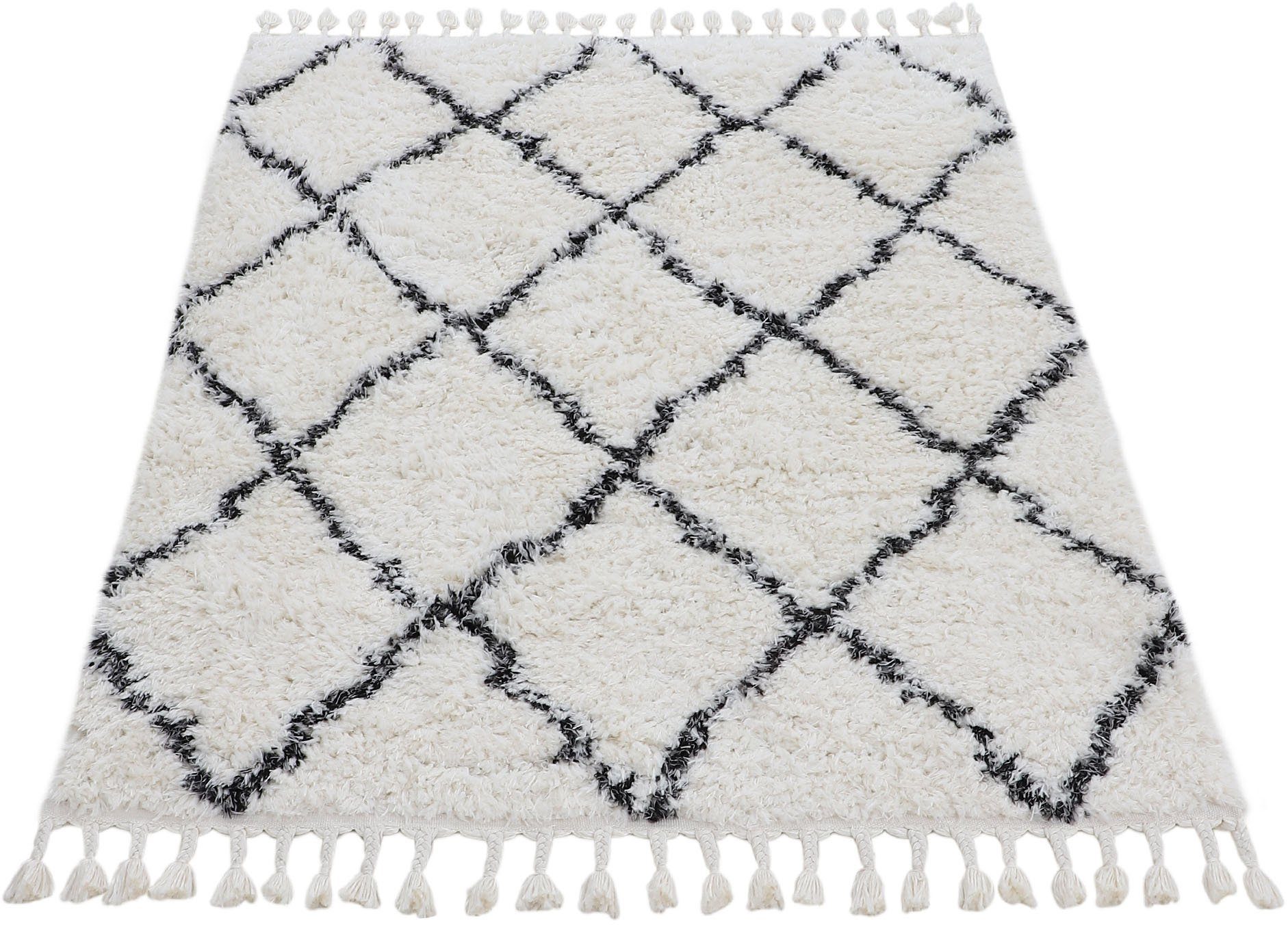 carpetfine Hochflor-Teppich »Eddy«, rechteckig, 30 mm Höhe, Shaggy, auch al günstig online kaufen