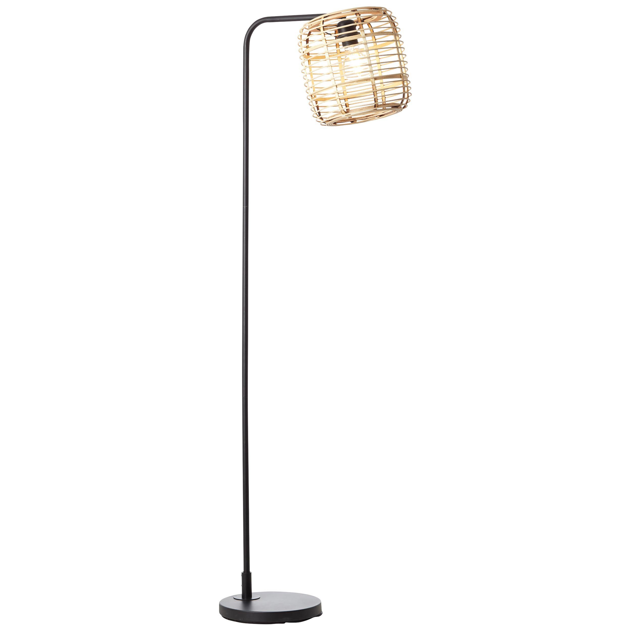 Brilliant Stehlampe Crosstown, ohne Leuchtmittel, 152 cm Höhe, 61 cm Ausl,  E27, schwenkbar, Metall/Bambus, natur/schwarz