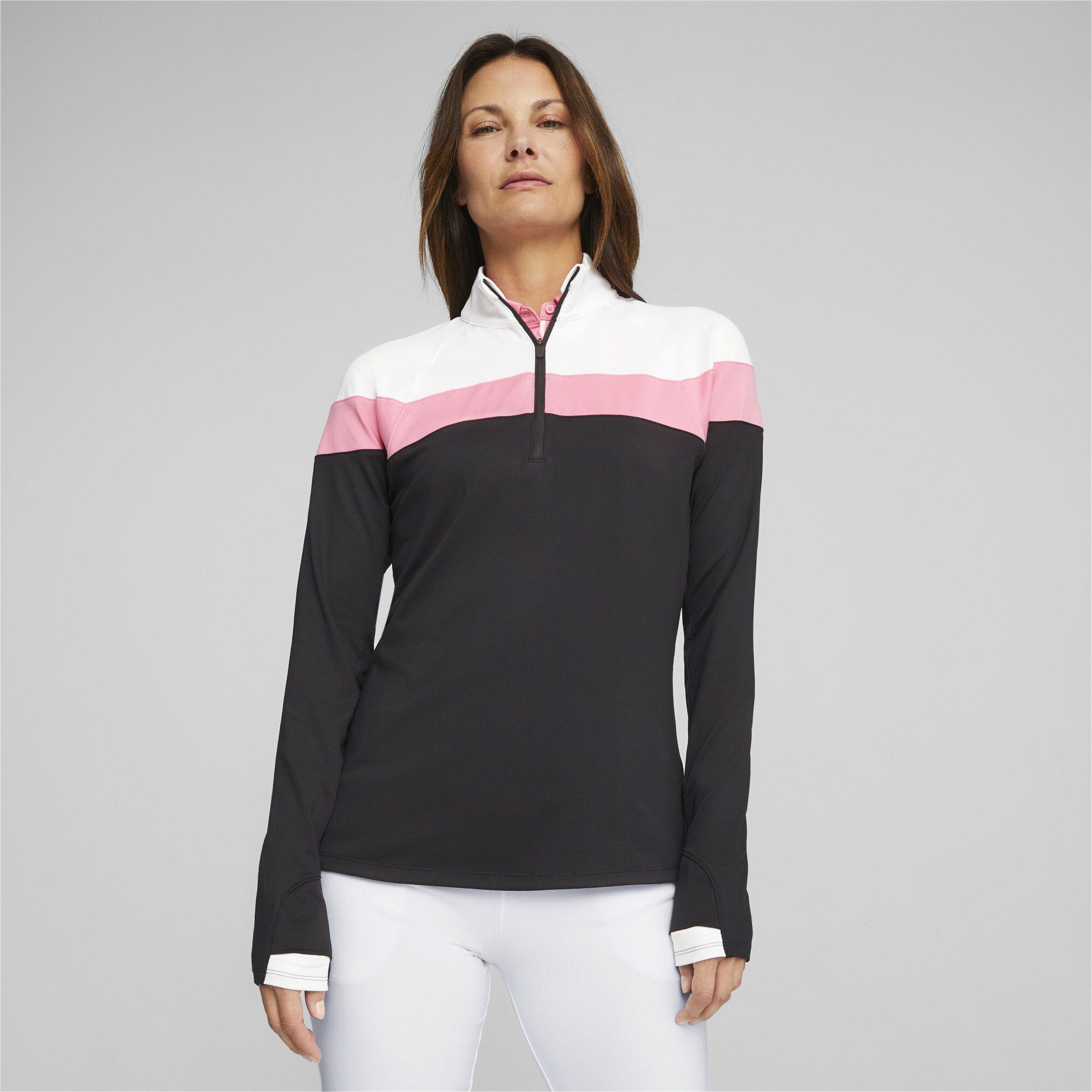 PUMA Trainingspullover Leichter Golfpullover Reißverschluss mit Damen