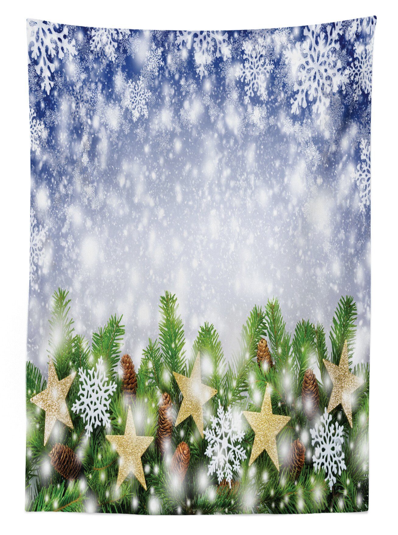 geeignet Schneeflocken Für Klare Tischdecke Weihnachten Bereich Farbfest Abakuhaus den bokeh Außen Waschbar Farben,