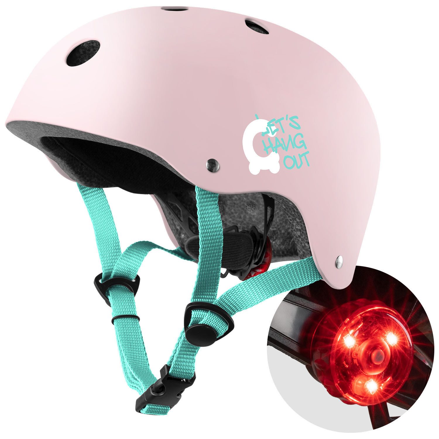 Cariboo Kinderhelm CARIBOO LED-Licht verstellbar 48-52cm EN1078