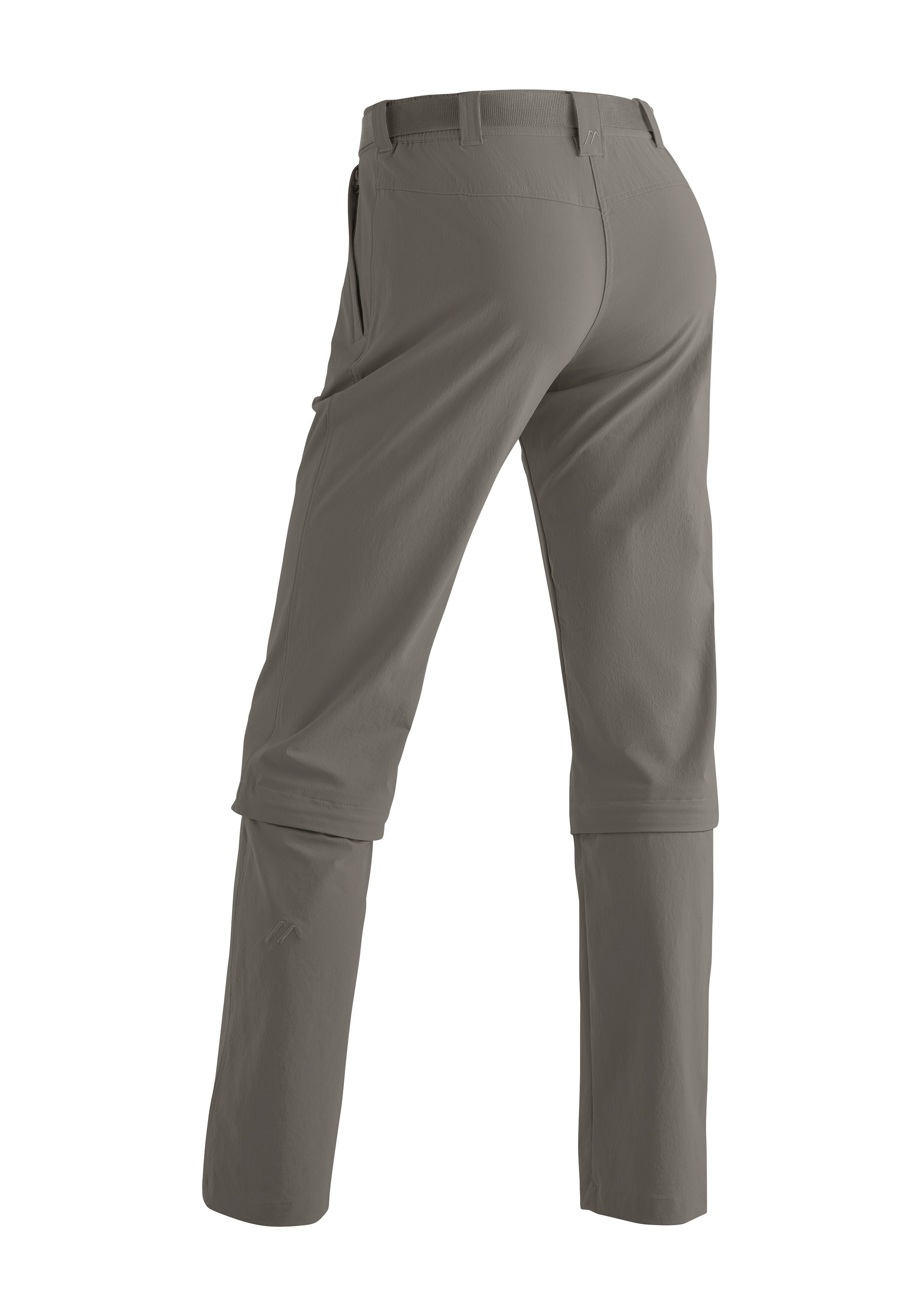 Maier Sports Funktionshose Arolla schlamm Wanderhose, Capri-Hose Damen zipp-off atmungsaktive