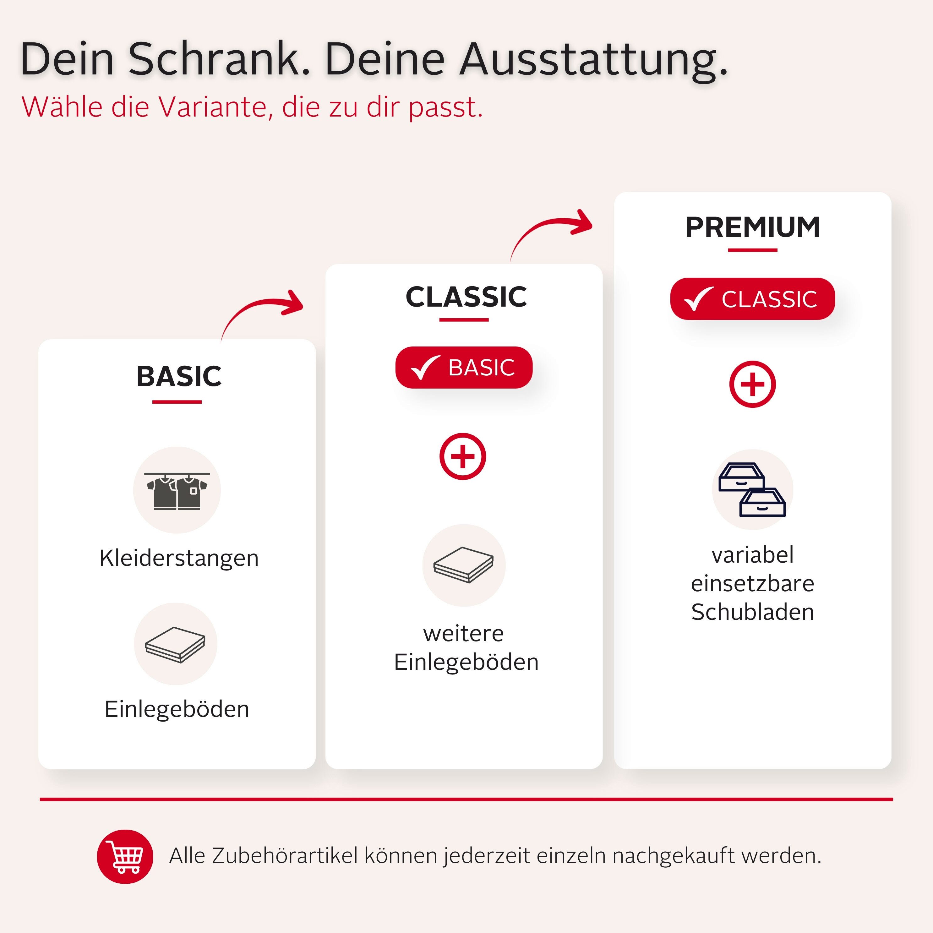 OTTO home Kleiderschrank Schrank Möbel Schlafzimmer Garderobe Mietswohnung WELTNEUHEIT NYLLA (3 Ausstattungsvarianten - Breiten 136-405 cm, Höhen 212/231 cm) PA – Bild 5 von 5