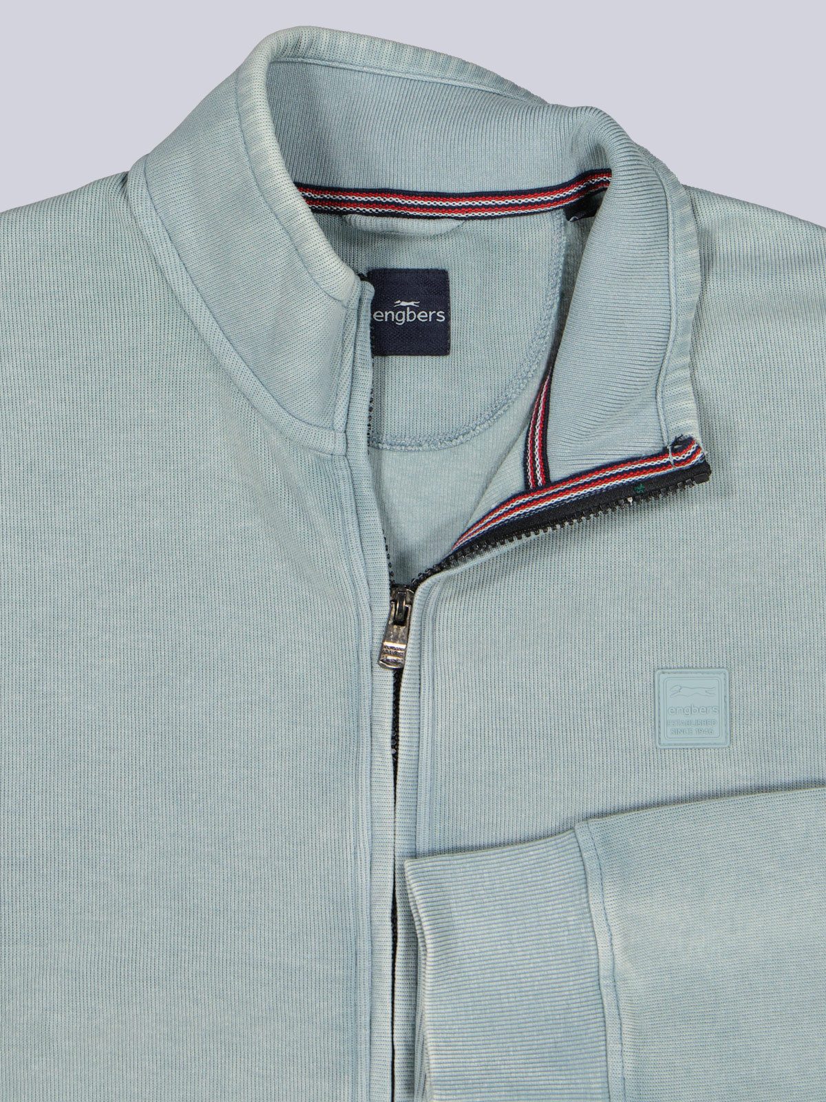 Engbers Sweatjacke Herren Sweatjacke Stehbund, Mittelblau