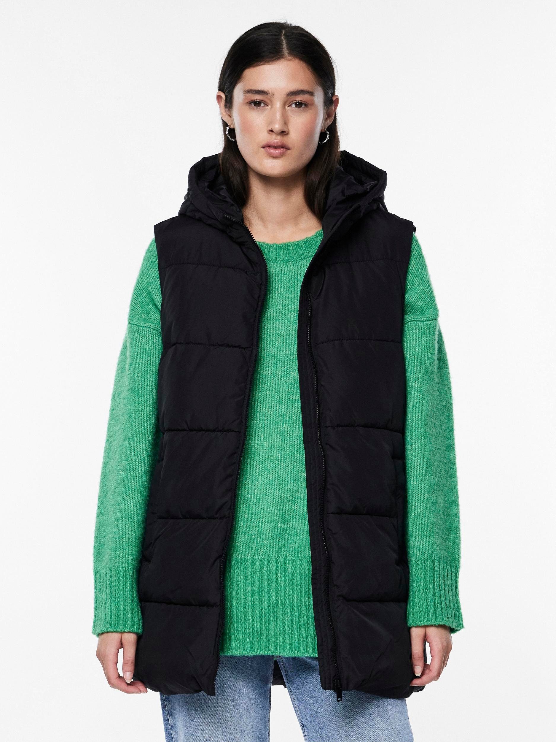 VEST Maxikleid NEW pieces BC PUFFER Black PCBEE