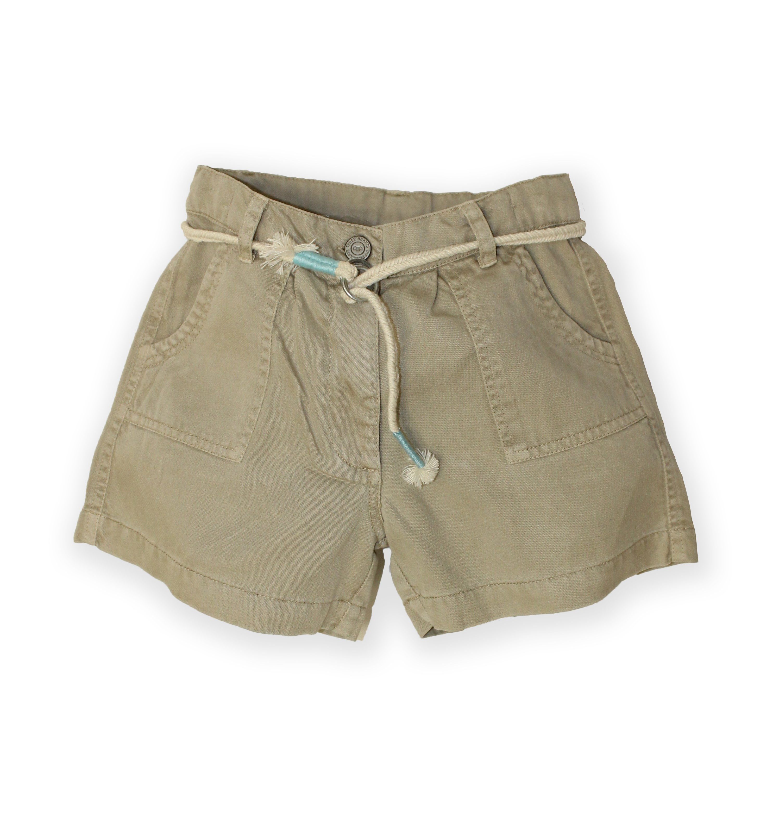 Jeansshorts M340026:Mädchen Shorts mit Deko Kordel