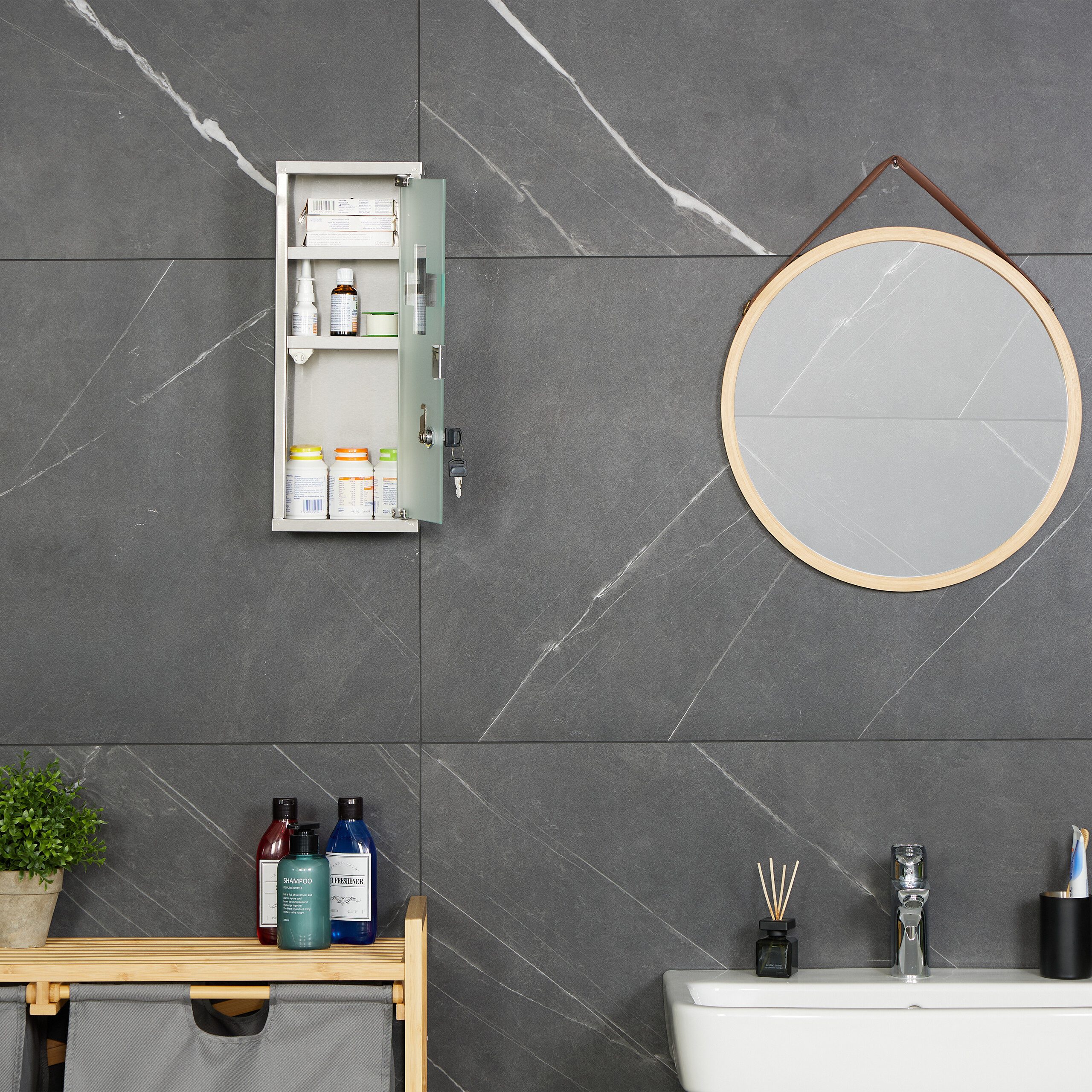 relaxdays Medizinschrank Edelstahl günstig online kaufen