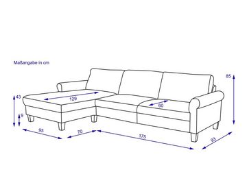 SANSIBAR Living Polsterecke Polsterecke SANSIBAR RÜGEN (BB 164x270 cm) BB 164x270 cm grün Ecksofa