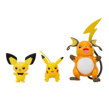 Jazwares Spielfigur Pokémon - Select Entwicklungs Multipack - Pichu, Pikachu & Raichu (NEU