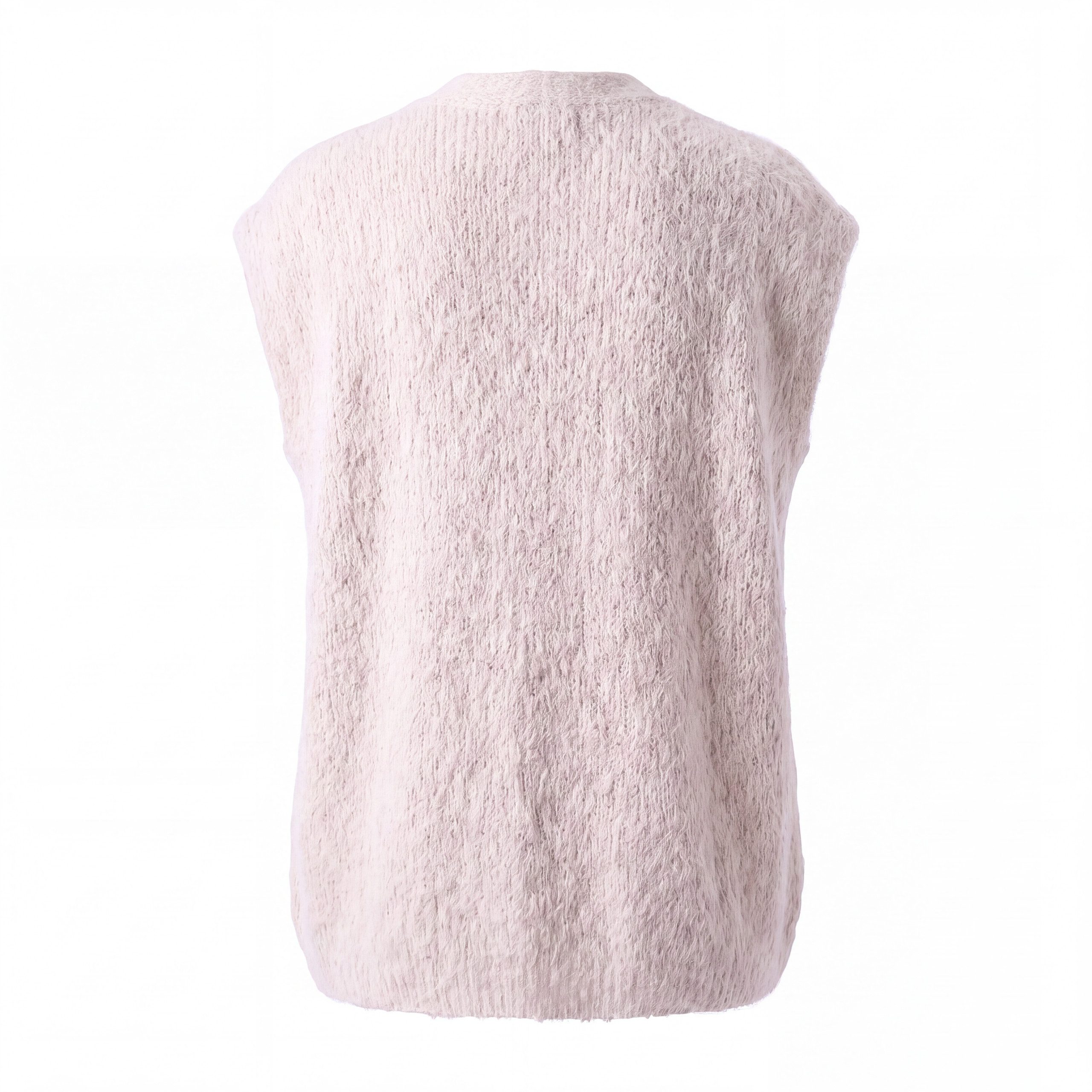 OriginalYou Strickweste Kurzweste Damen Flauschige Oversize-Weste V-Ausschnitt Oversize Look, geeignet für die Größe 38/42 – Bild 2 von 2