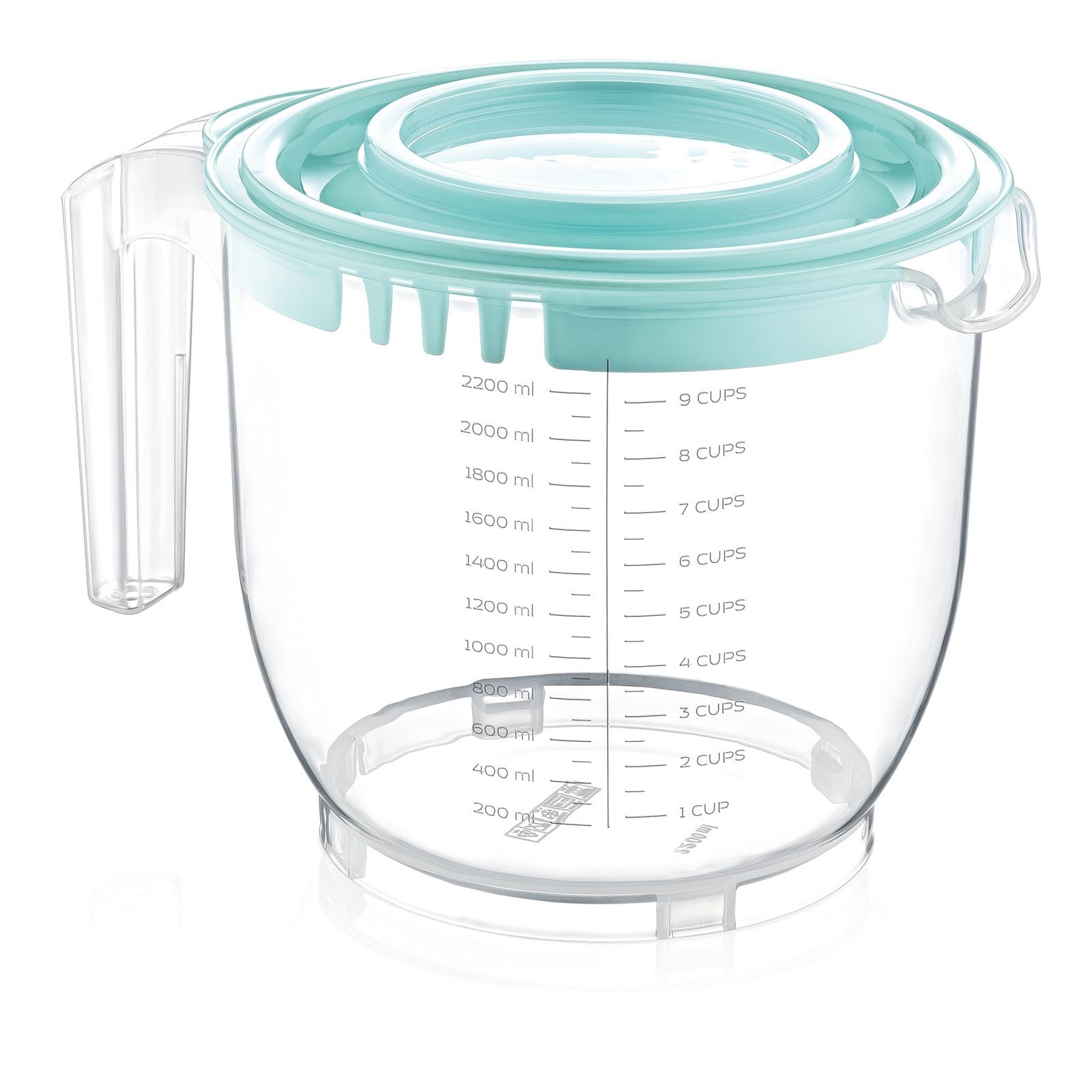 Messbecher mit Deckel Glas Mehrzweck-Milchbecher für zu Hause