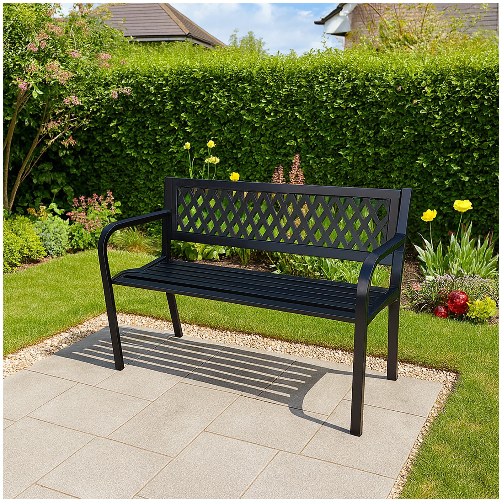 HTI-Living Gartenbank Gartenbank Metallbank Schwarz (Stück, 1-St., 1 Garten günstig online kaufen