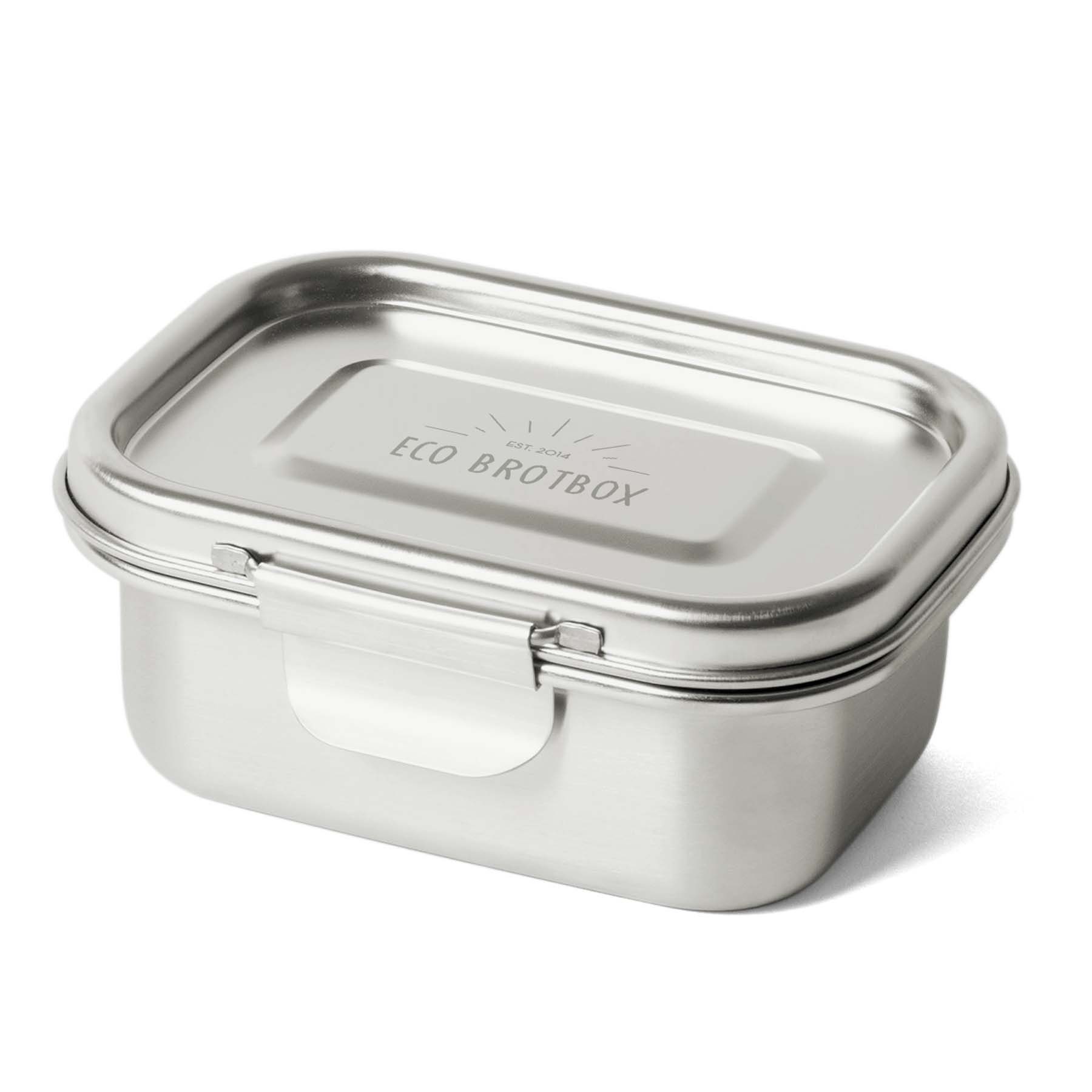 ECO Brotbox Lunchbox Yumi+ S (500 ml), Edelstahl, auslaufsicher, mit Gummiband