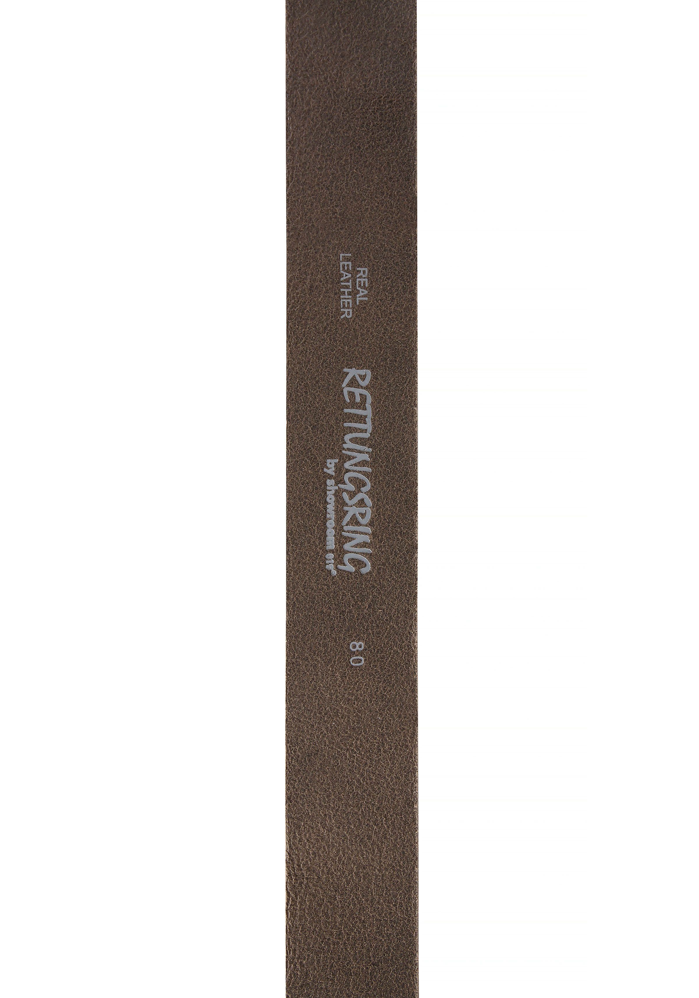 »Rechteck RETTUNGSRING showroom Ash«, mit 019° austauschbarer »Gump Schließe Grau« Ledergürtel Eingefasst by