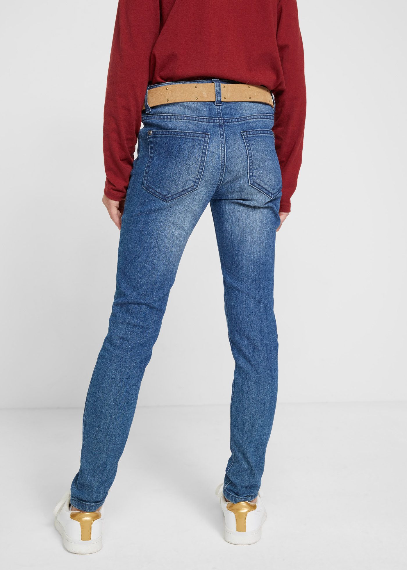bonprix Skinny-fit-Jeans Skinny fit Passform, Five-Pocket-Style, modische Waschung