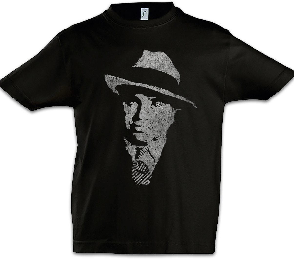 Print-Shirt Al Capone Vintage Portrait Kinder T-Shirt Mafia Mob Familia Chicago