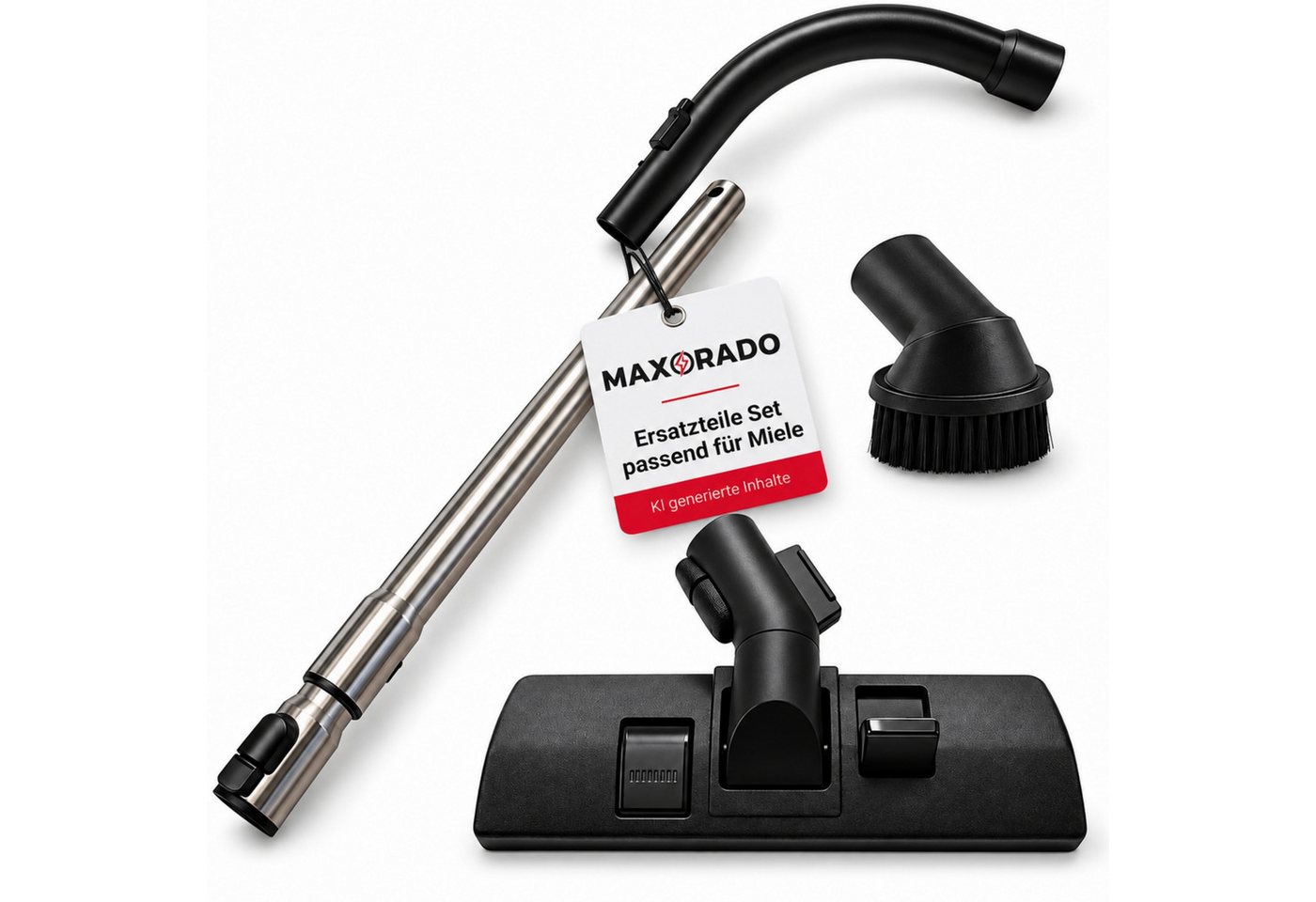 Maxorado Staubsaugerrohr Staubsauger-Rohr Ersatzteile Düse Set Miele 10275580 9265991 9265990, Zubehör für Miele C1, Miele C2, Miele S8, Miele S8340, Miele S8430, Klickanschluss