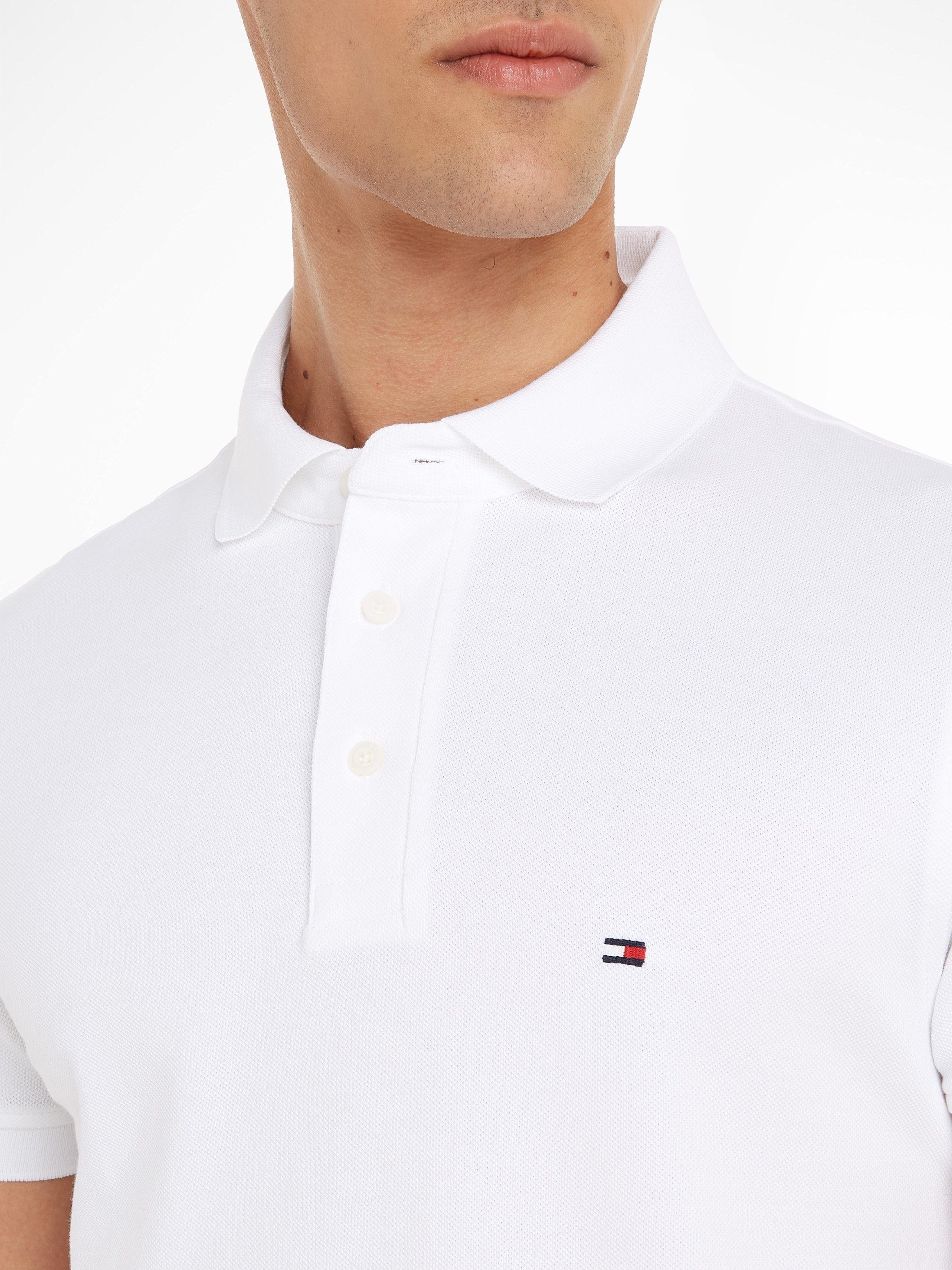 Tommy Hilfiger Poloshirt 1985 SLIM POLO mit Stickerei, Piqué-Qualität, Slim fit