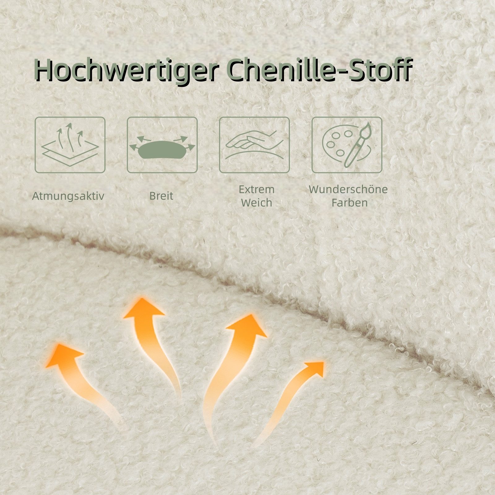 IWMH Bürostuhl Schreibtischstuhl mit Armlehnen, Höhenverstellbar Drehstuhl, Stuhl für Schminktisch, Homeoffice – Bild 2 von 5