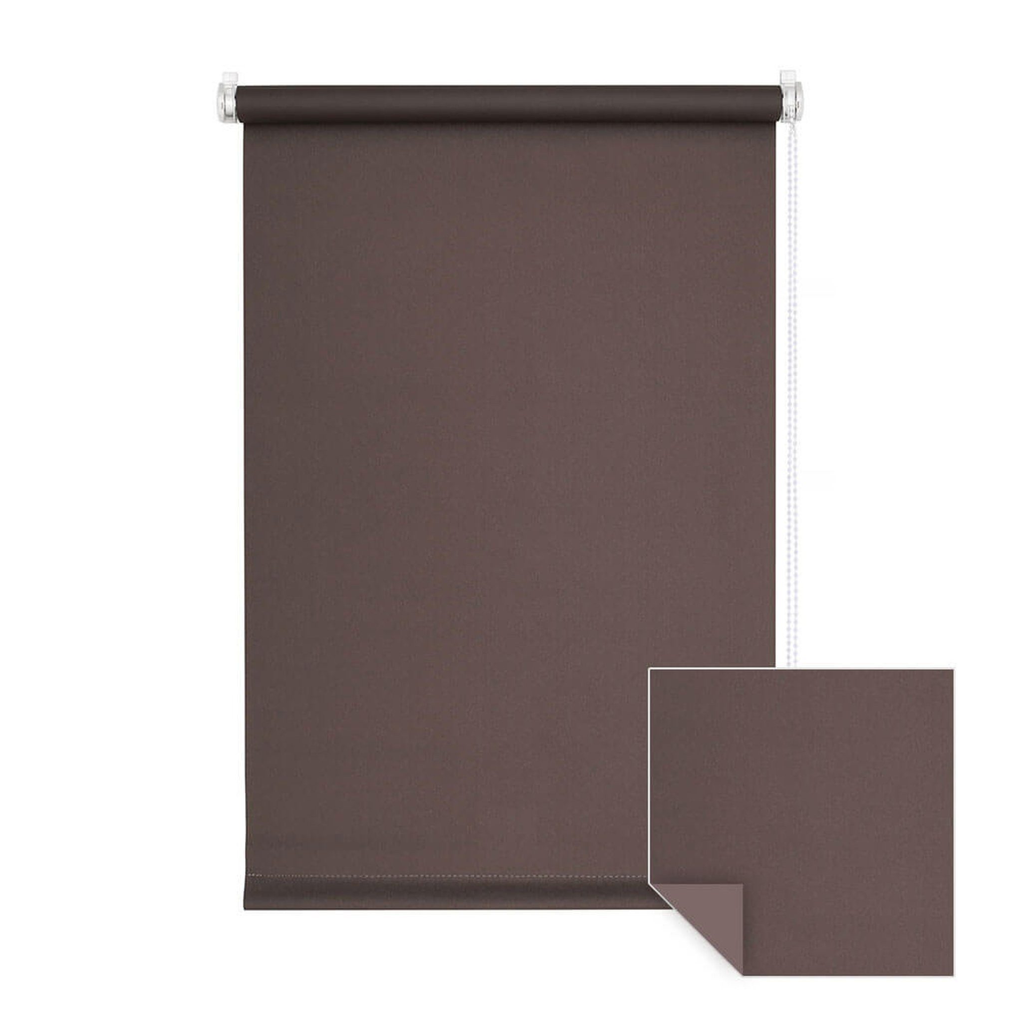 Verdunklungsrollo Klemmfix Verdunkelungsrollo 45x150 cm braun [Stoffbreite: 42cm], Victoria M., blickdicht, ohne Bohren, freihängend, Klemmfix, mit Kindersicherung, für Fenster und Türen, Sonnenschutz Sichtschutz