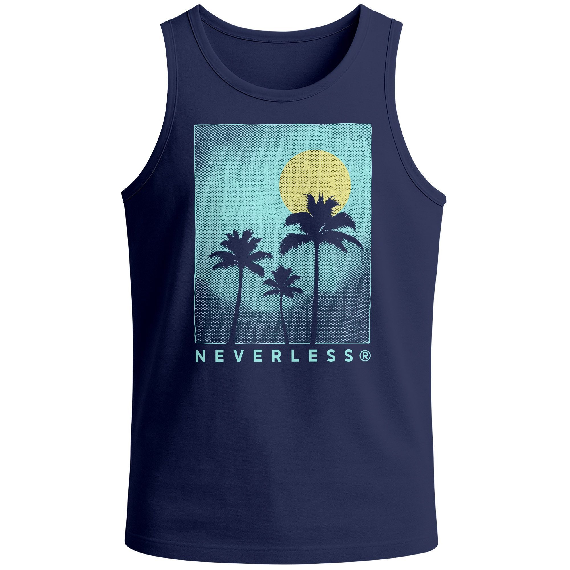 Neverless Tanktop Herren Tank-Top Palmen-Motiv Sommer günstig online kaufen