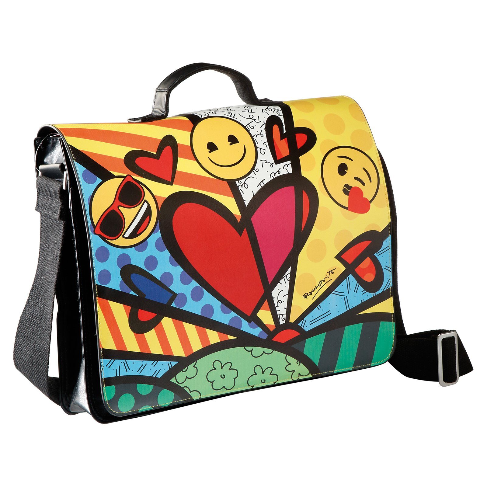 Goebel Handtasche Umhängetasche Emoji® by BRITTO® A New Day (Stück, 1-tlg., 1 Tasche), Schultertasche Laptoptasche Designertasche