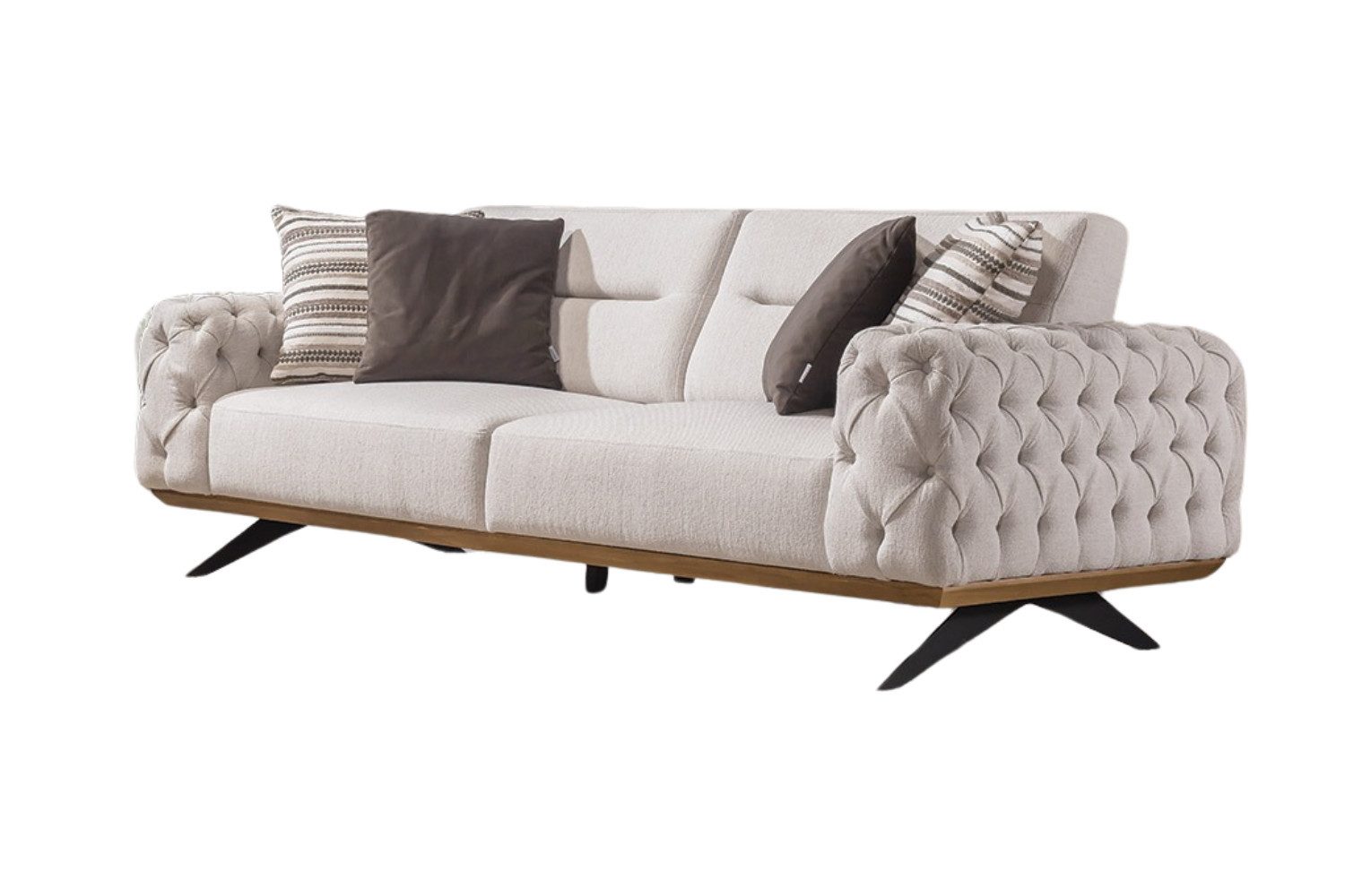 Villa Möbel Sofa Cuba, 2-Sitzer 1 Teile, mit Relax-/Bettfunktion durch verstellbare Rückenlehne