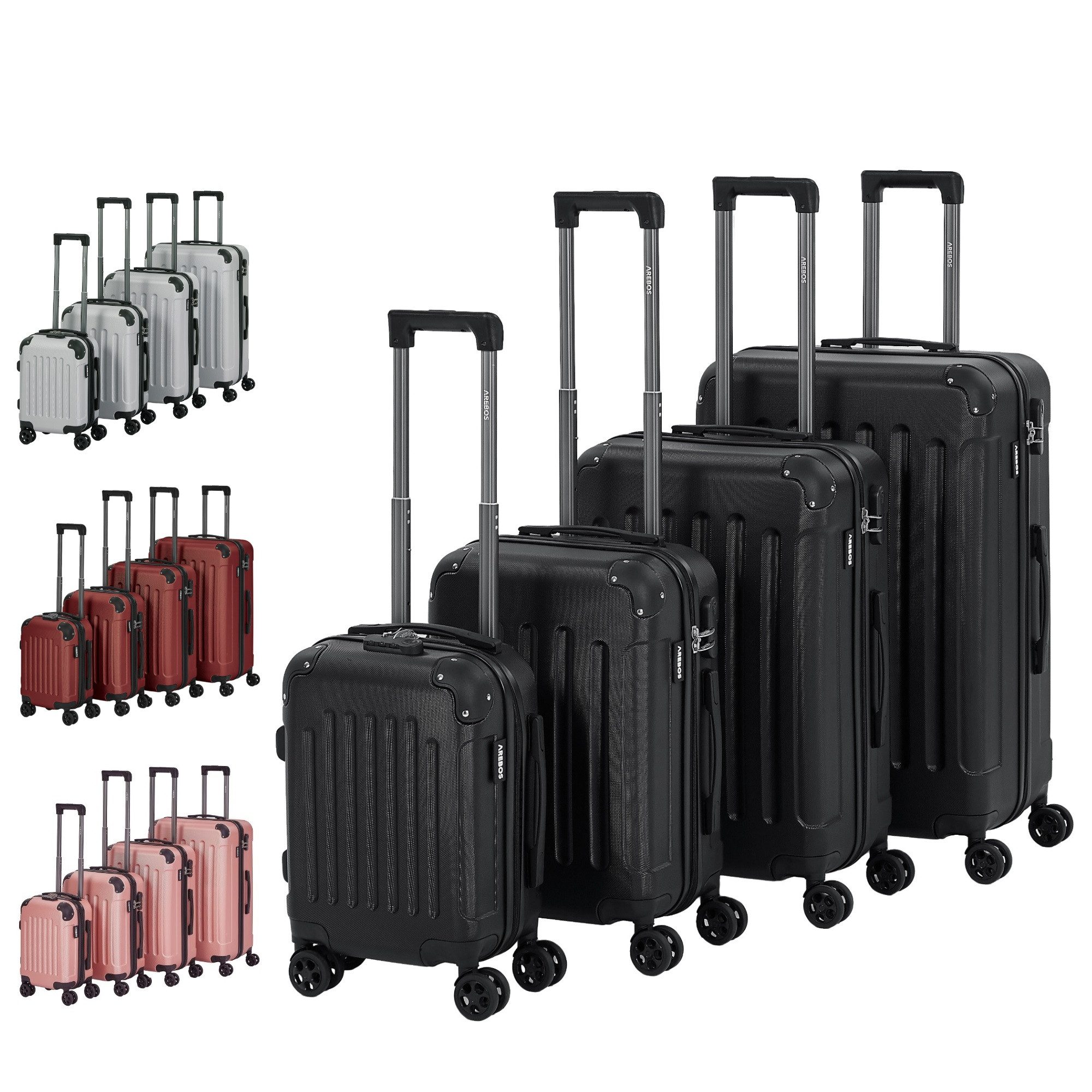 Kofferset Reisekoffer 4er Set Hartschalen Koffer Trolley S-M-L-XL-Set