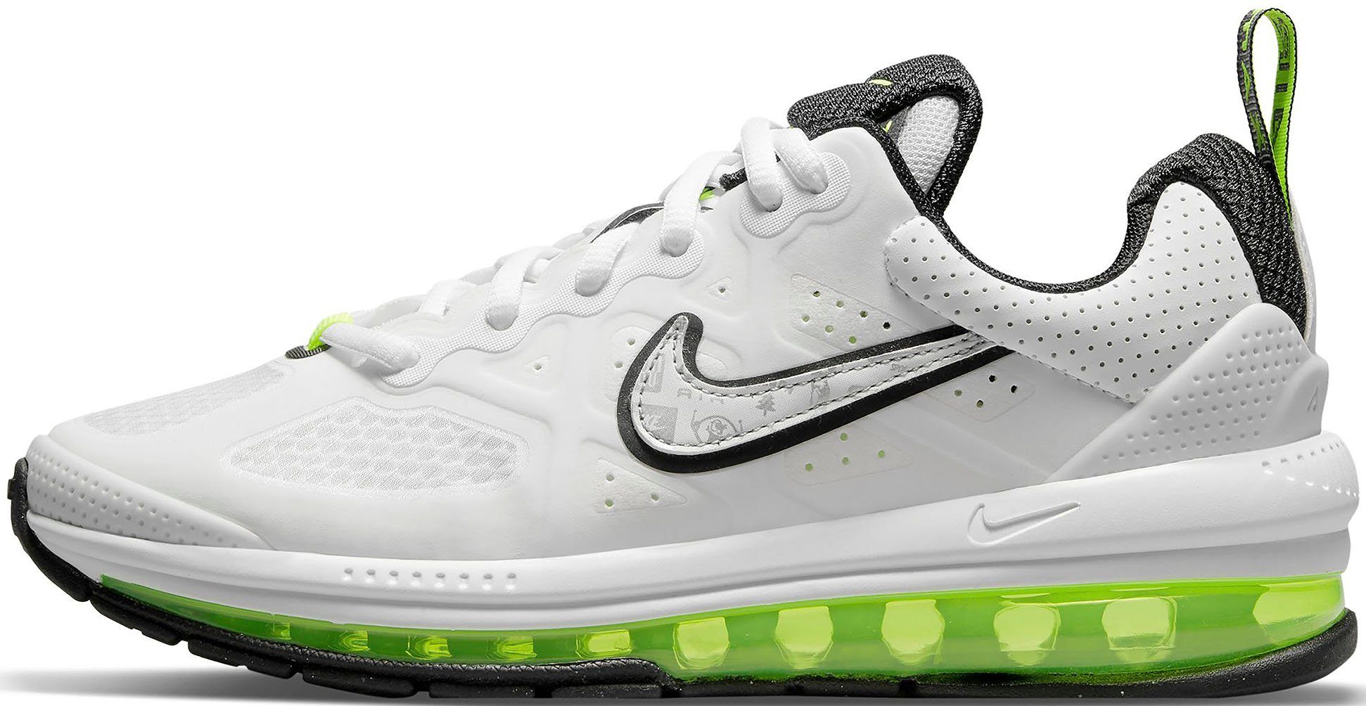 Sneaker Nike weiß-schwarz-lime Genome Sportswear Max Air