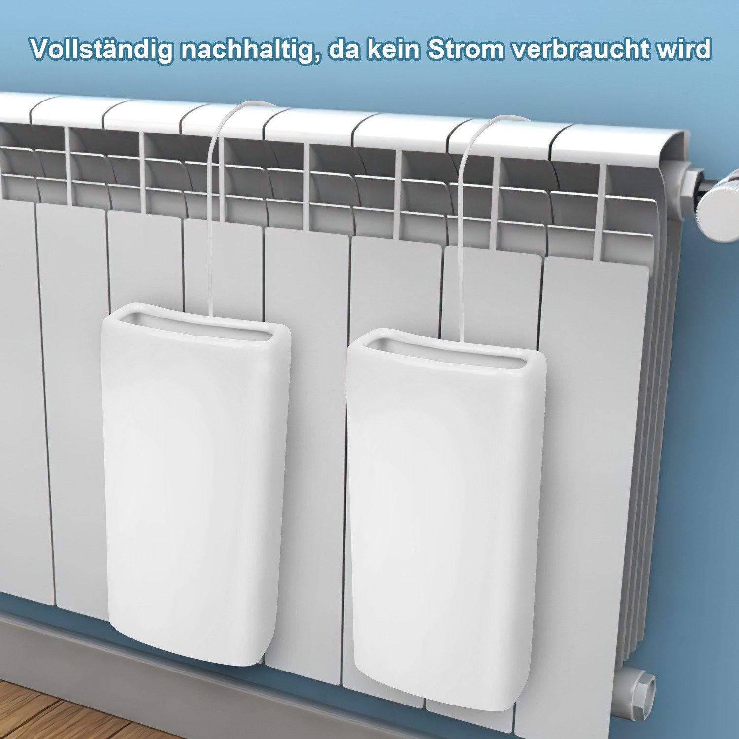 Clanmacy Luftbefeuchter Luftbefeuchter Keramik 4er Set für Heizkörper Verdunster zum Aufhängen, 0.4 l Wassertank, Humidifier Raumluftbefeuchter - Heizkörper Ver – Bild 5 von 5