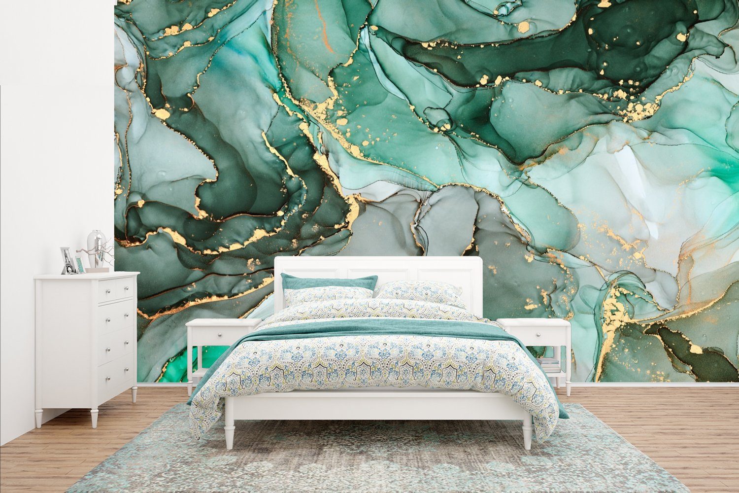 MuchoWow Fototapete Gold - Marmor - günstig online kaufen