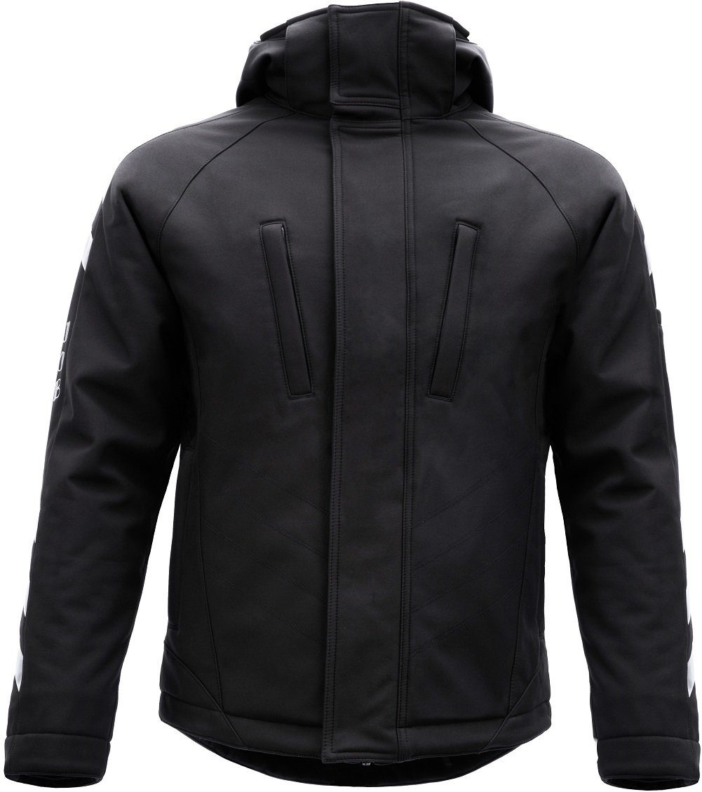 JOB winddicht, JOB-Winter-Soft wasserabweisend Shell Jacke Arbeitsjacke Kapuze, mit schwarz