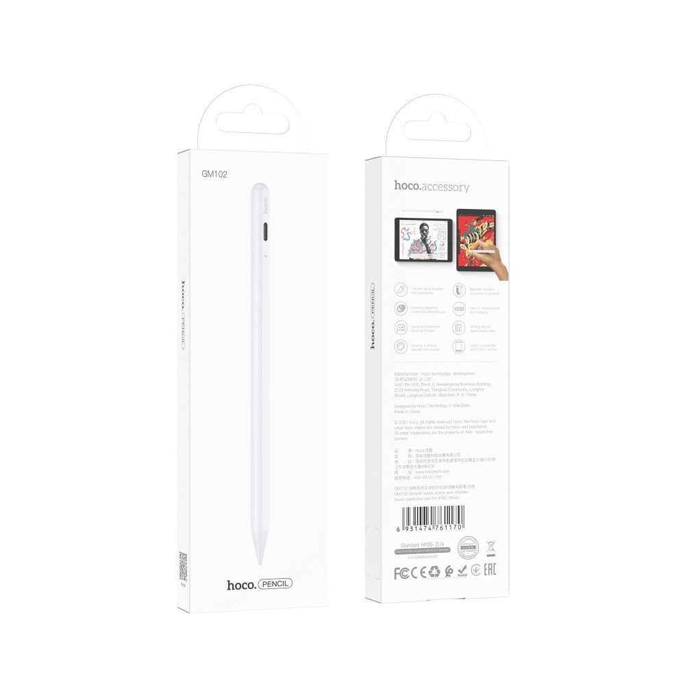 hoco. Smooth Series Active Kapazitive Anti-Fehler iPad Touch-Pen GM102 weiß Tablet