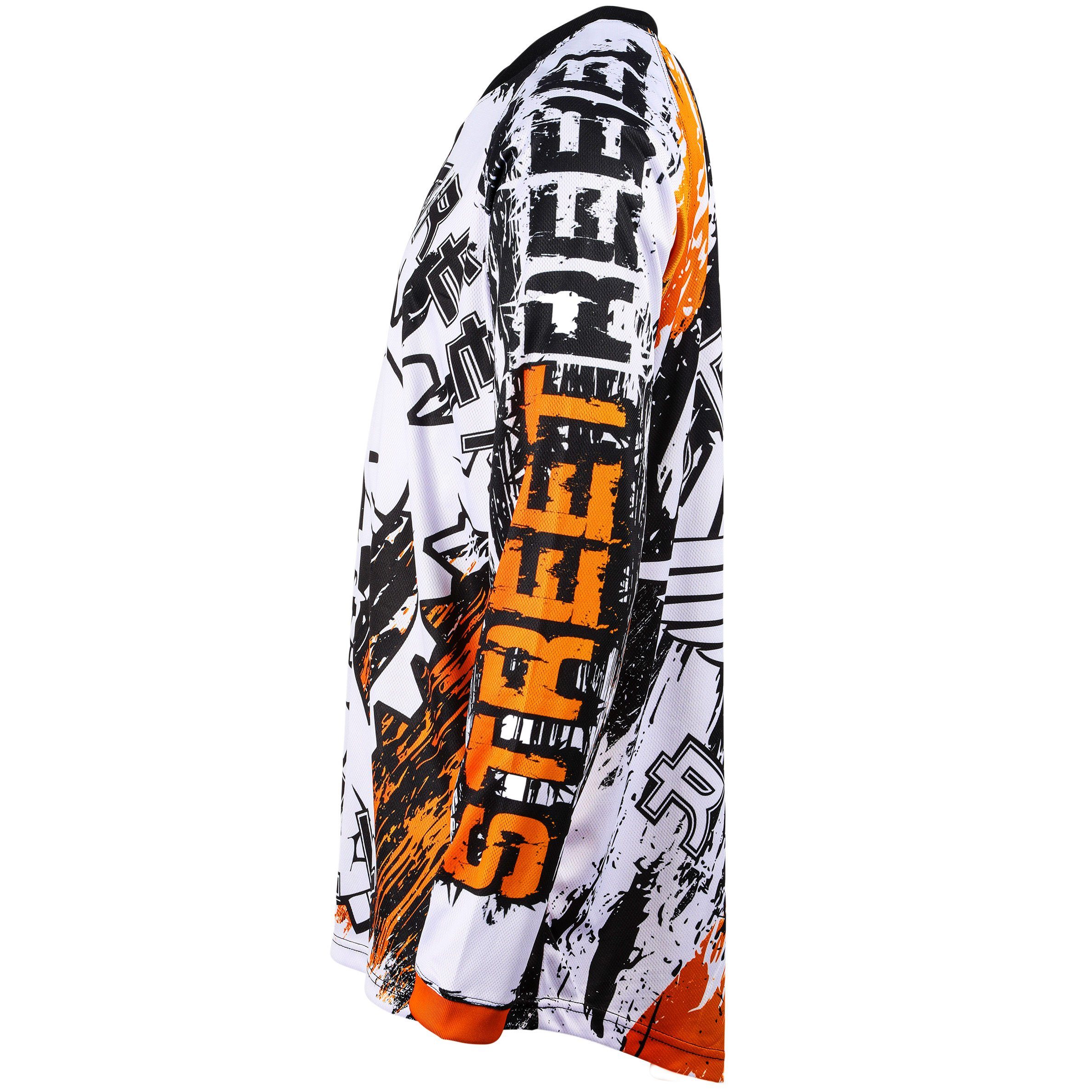 Jersey Print Funktionsshirt Broken mit MX Head Rebel Street Orange