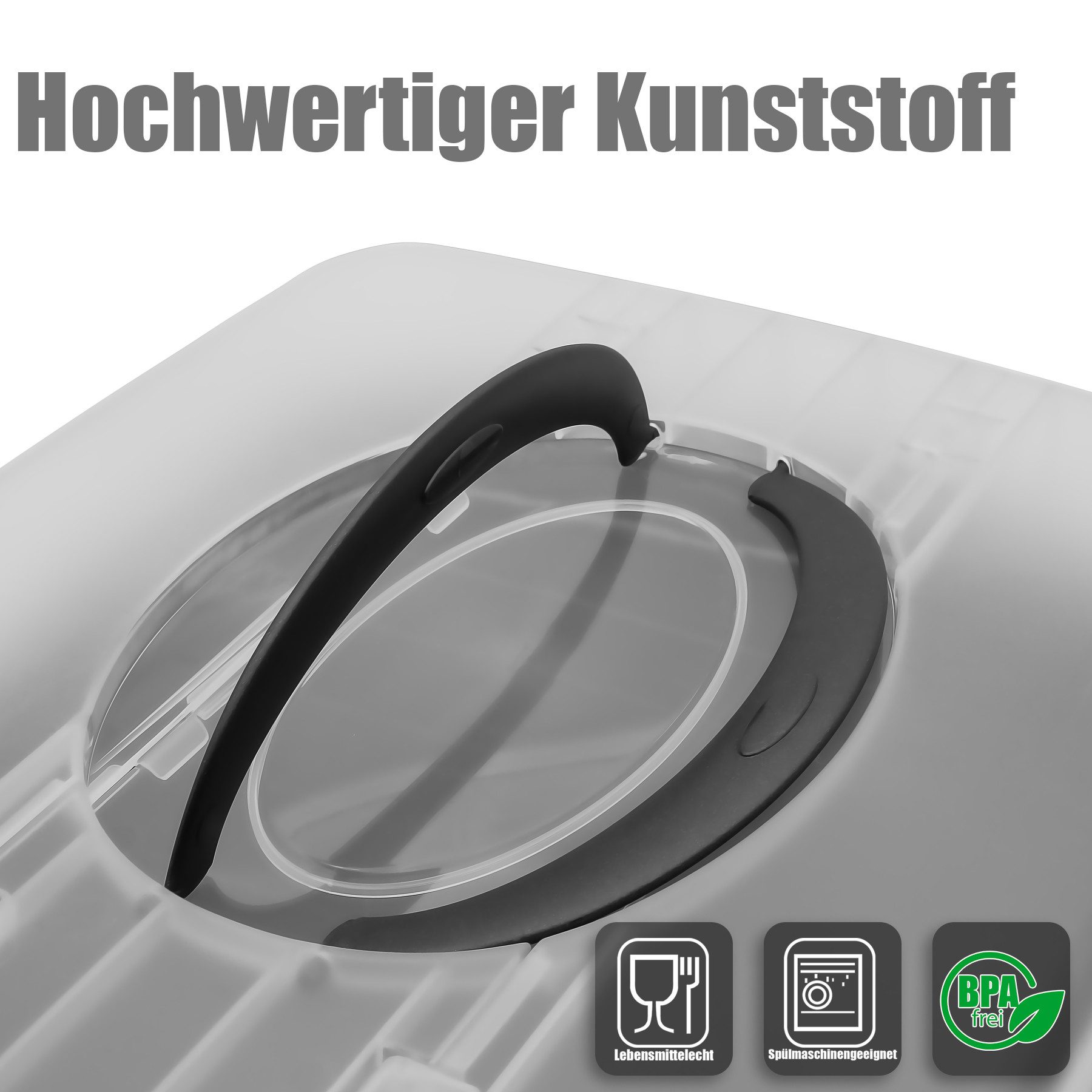 BigDean Kuchentransportbox 2 Stück Kuchen & Muffin Transportbox Partycontainer für jeden Anlass, Kunststoff, (Set, 2-tlg., Kuchentransportbox), Langlebig, Stabi – Bild 2 von 5