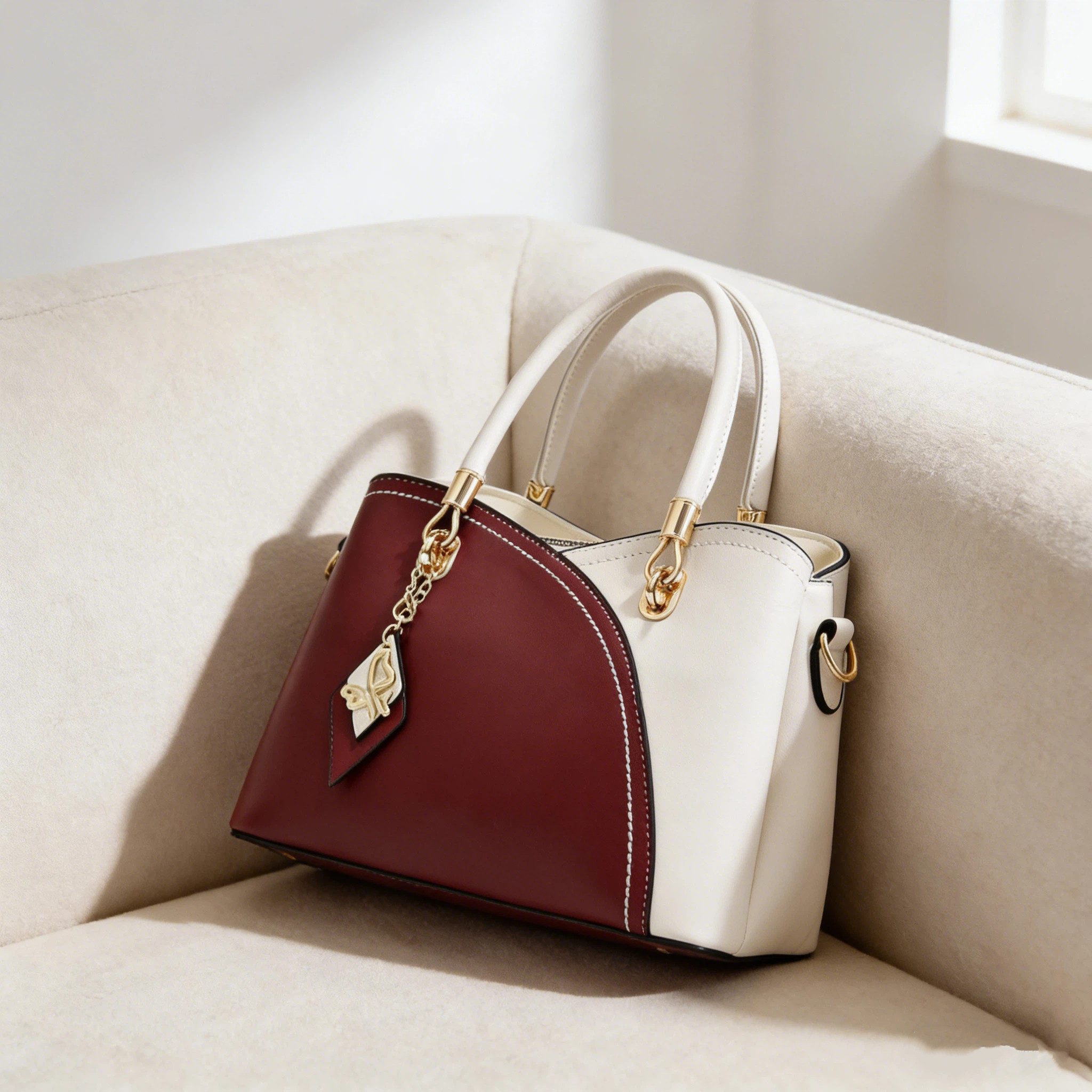 OKWISH Henkeltasche Umhängetasche Handtasche Tragetasche Bürotasche (Arbeitstasche Messenger-Tasche Top Griff Schultergurt, Freizeittasche, Unitasche, Kunstleder), für Frauen Freizeit Business Schule Büro Reisen usw