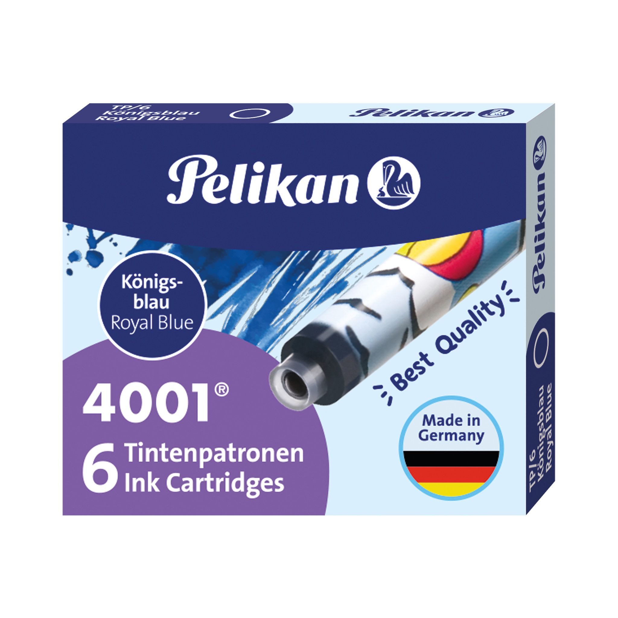 Pelikan Pelikan Tintenpatrone TP/F/6 königsblau mit Motiv Tintenpatrone