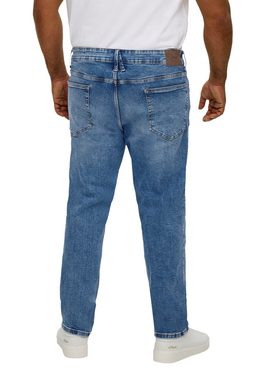 s.Oliver Stoffhose Jeans Casby / Relaxed Fit / Mid Rise / Straight Leg Waschung, Label-Patch, Kontrastnähte