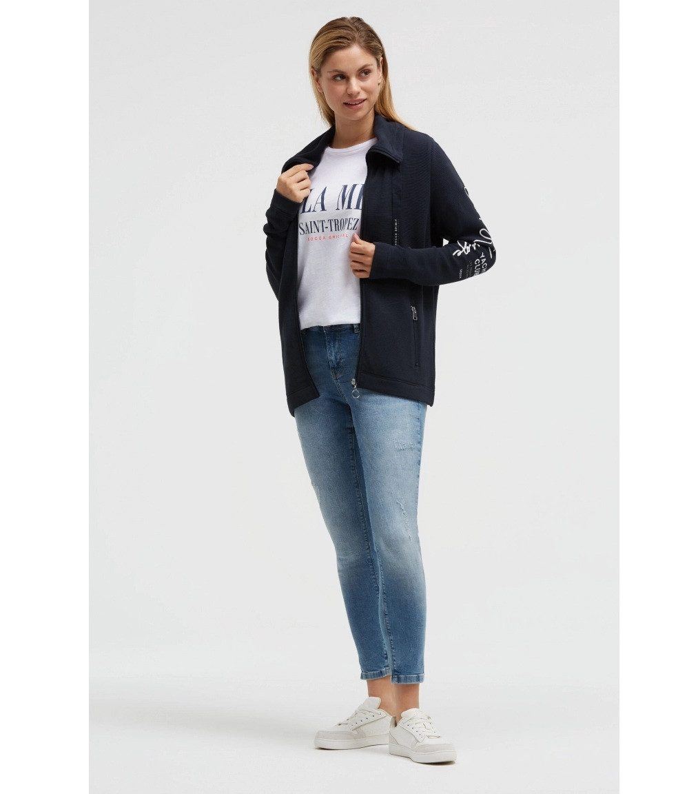 SOCCX Sweatjacke mit hohem Kragen navy blue – Bild 2 von 5