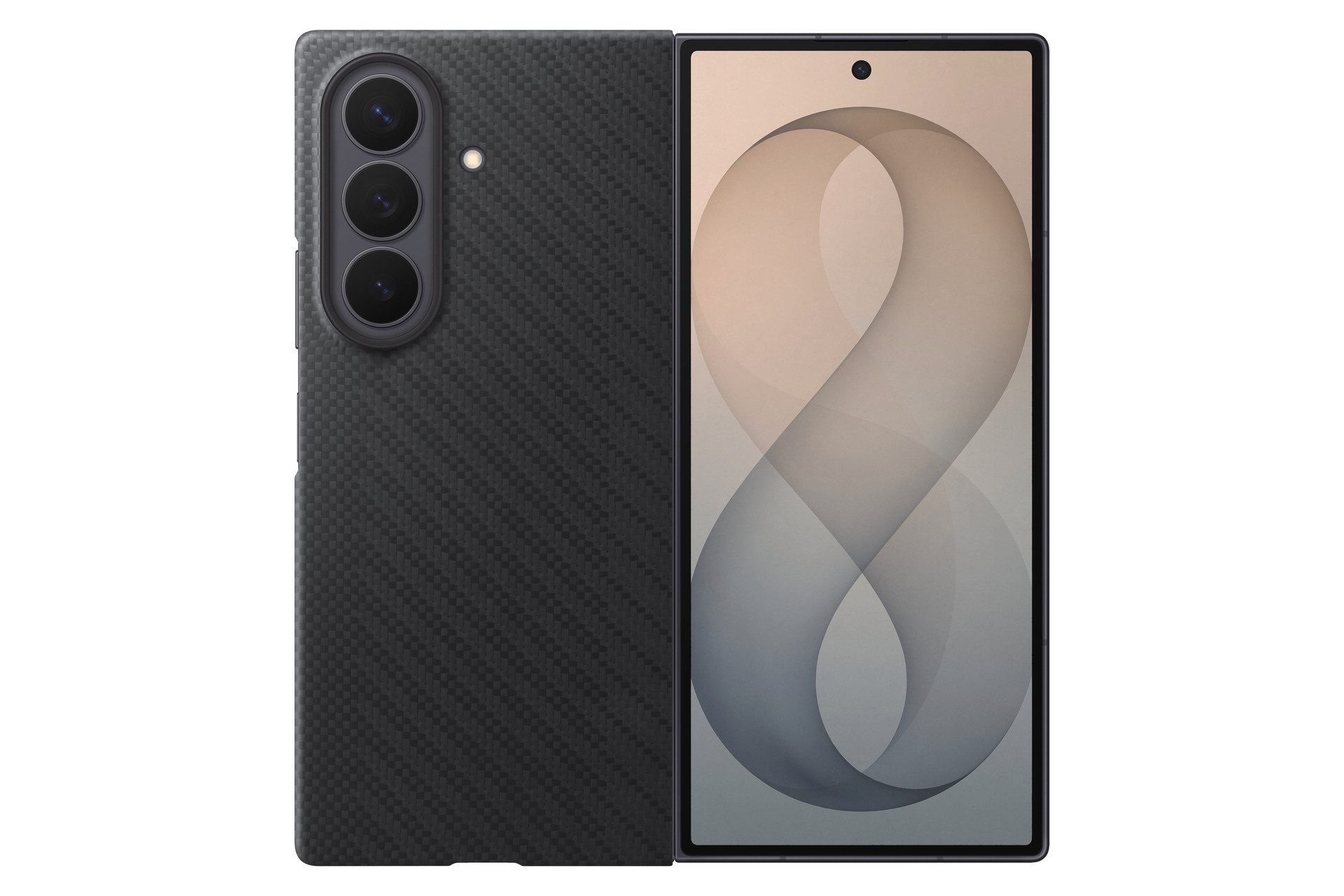 Samsung Smartphone-Hülle Carbon Magnet Case für Galaxy Fold8 Ultra, Backcover, Schutzhülle, Handyschutzhülle, Case, Schutzcase, stoßfest