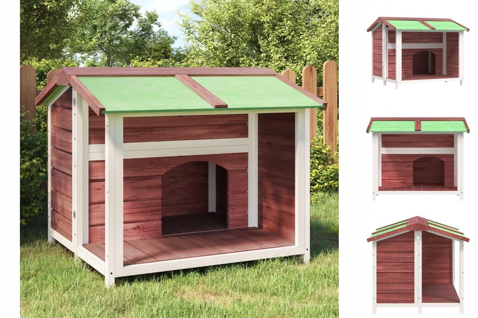 vidaXL Hundezwinger Hundehütte Mokka 96x87x80,5 cm Massivholz Kiefer