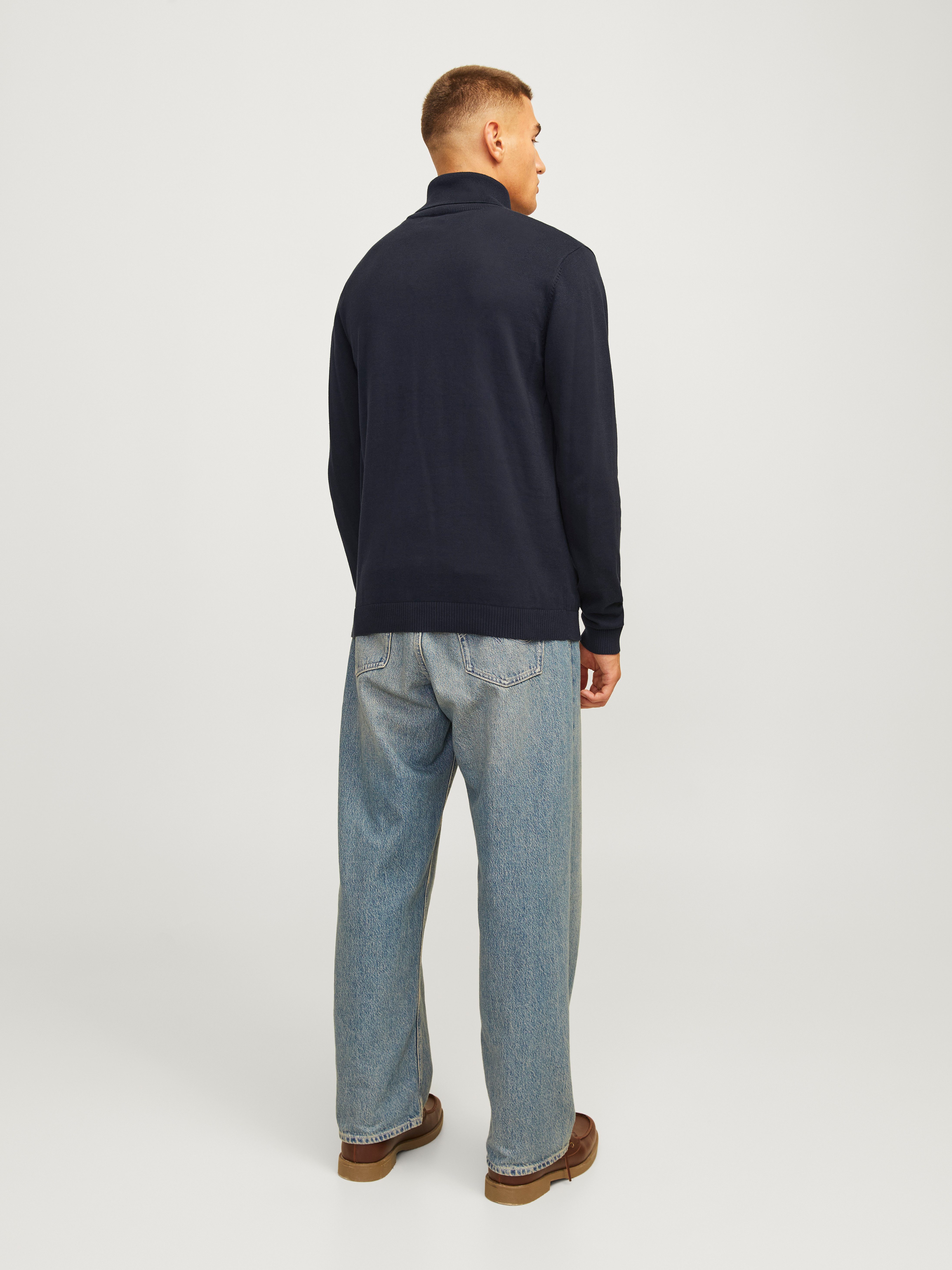 Jack & Jones Rollkragenpullover JJEBASIC mit hohem Tragekomfort Baumwolle, regular fit