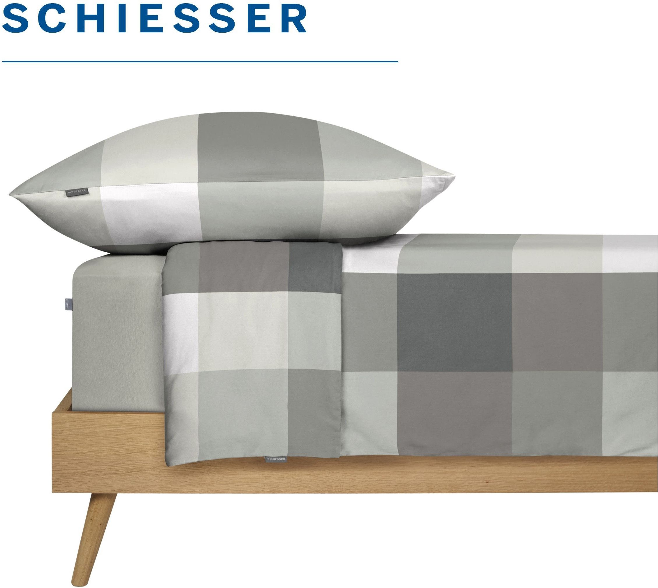 Schiesser Spannbettlaken Jessi aus 100% Baumwolle, Jersey, Gummizug: rundum, (1 Stück), für Matratzen bis zu 22 cm Höhe, OEKO-TEX® MADE IN GREEN – Bild 4 von 5