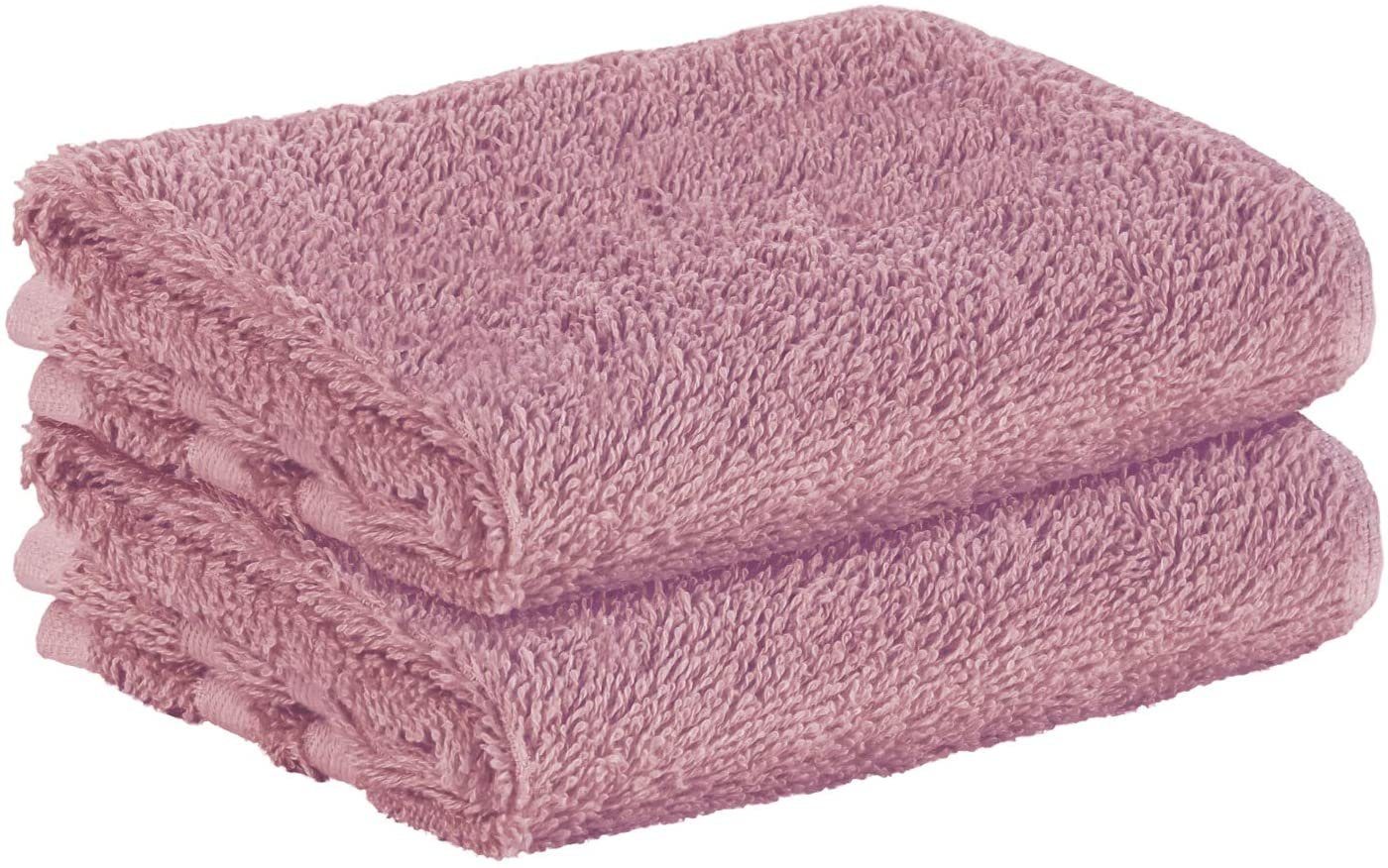 cm 500g/m² Mauve 2er 100% 100% Frottee Stück), Baumwolle Gästehandtücher Premium 500GSM (2 Gästehandtücher in Set aus Frottee StickandShine 30x50 Baumwolle