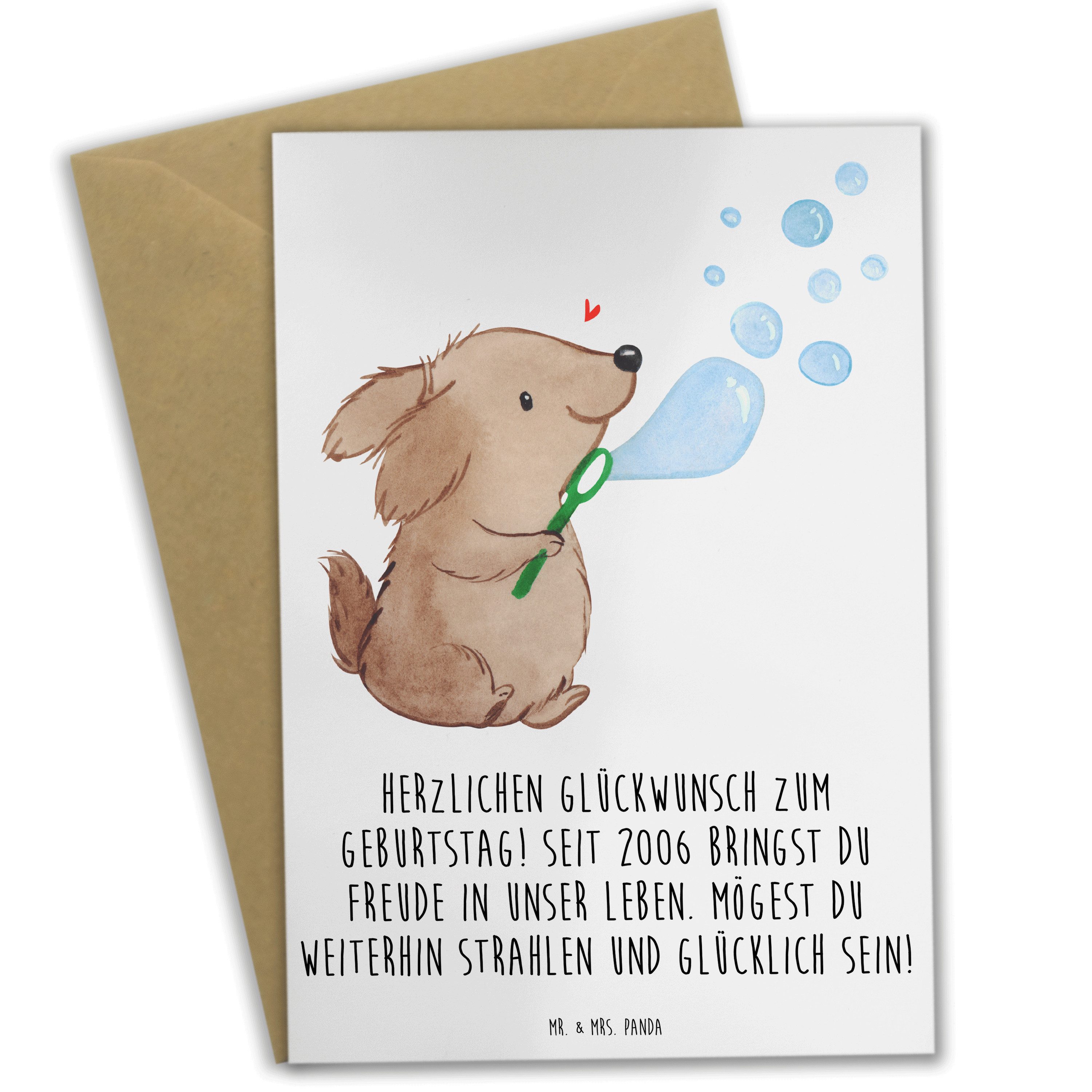 Grußkarte 2006 Geburtstag - Weiß - Geschenk, Leben, Ansichtskarten, Hochzeitska