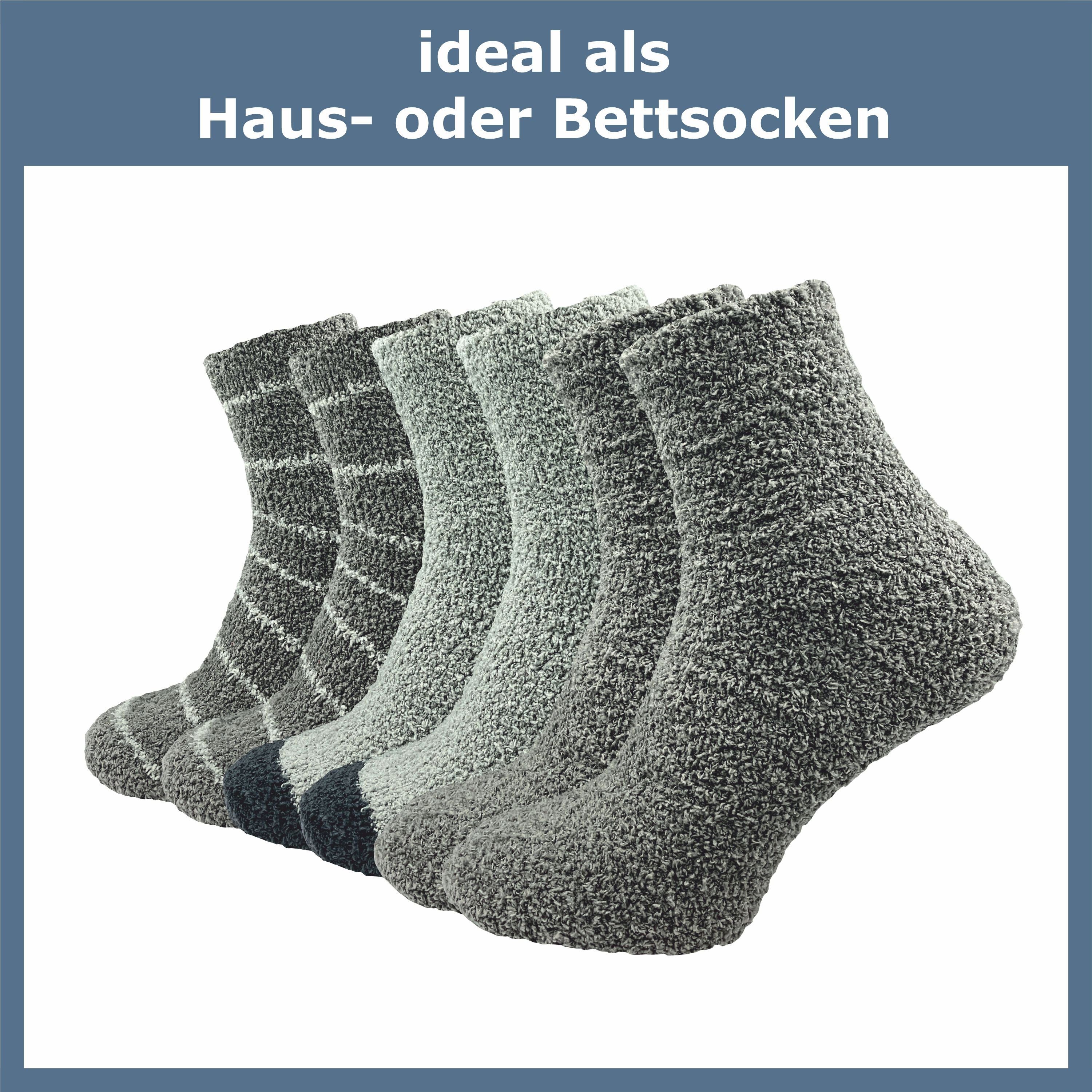 GAWILO Kuschelsocken für Damen für warme Füße an kalten Tagen - extra weich & flauschig (6 Paar) Haussocken aus flauschigem Material für optimalen Tragekomfort